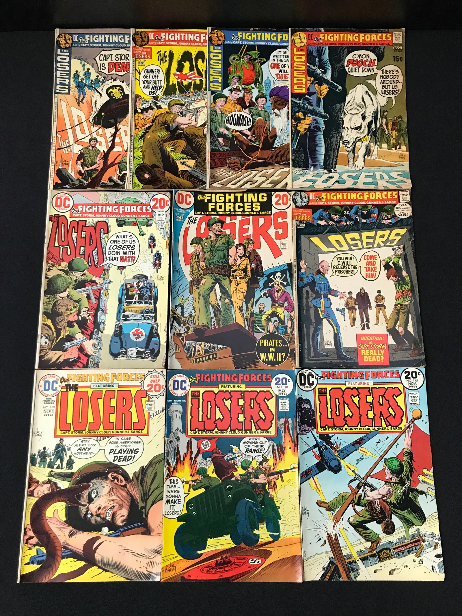 LOT OF 9 FIGHTING FORCES COMICS - DC: Prices are in Canadian dollars