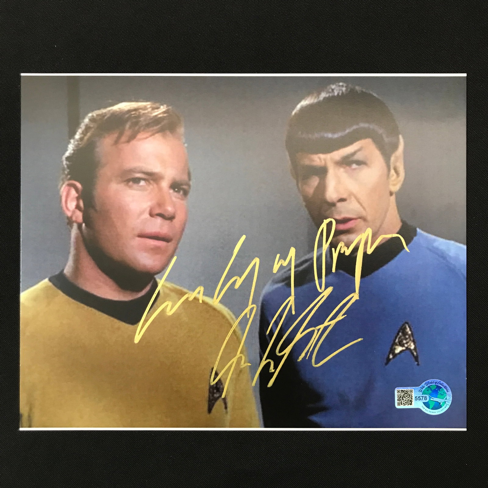 WILLIAM SHATNER SIGNED AND INSCRIBED 8X10 - WWOC COA: Prices are in Canadian dollars