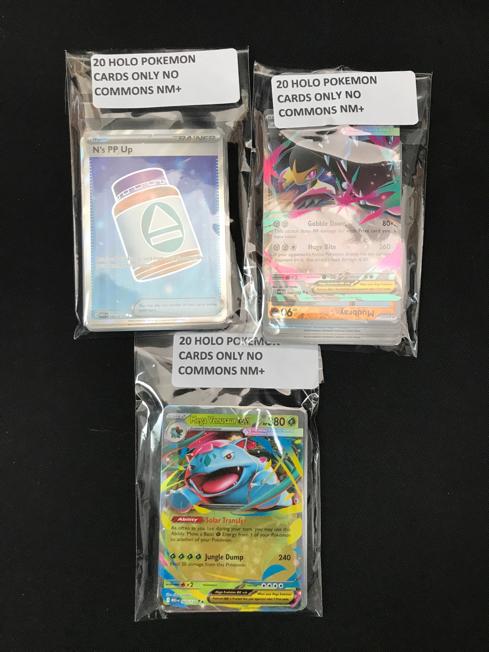 LOT OF 60 POKEMON TCG HOLO TRADING CARDS: Prices are in Canadian dollars