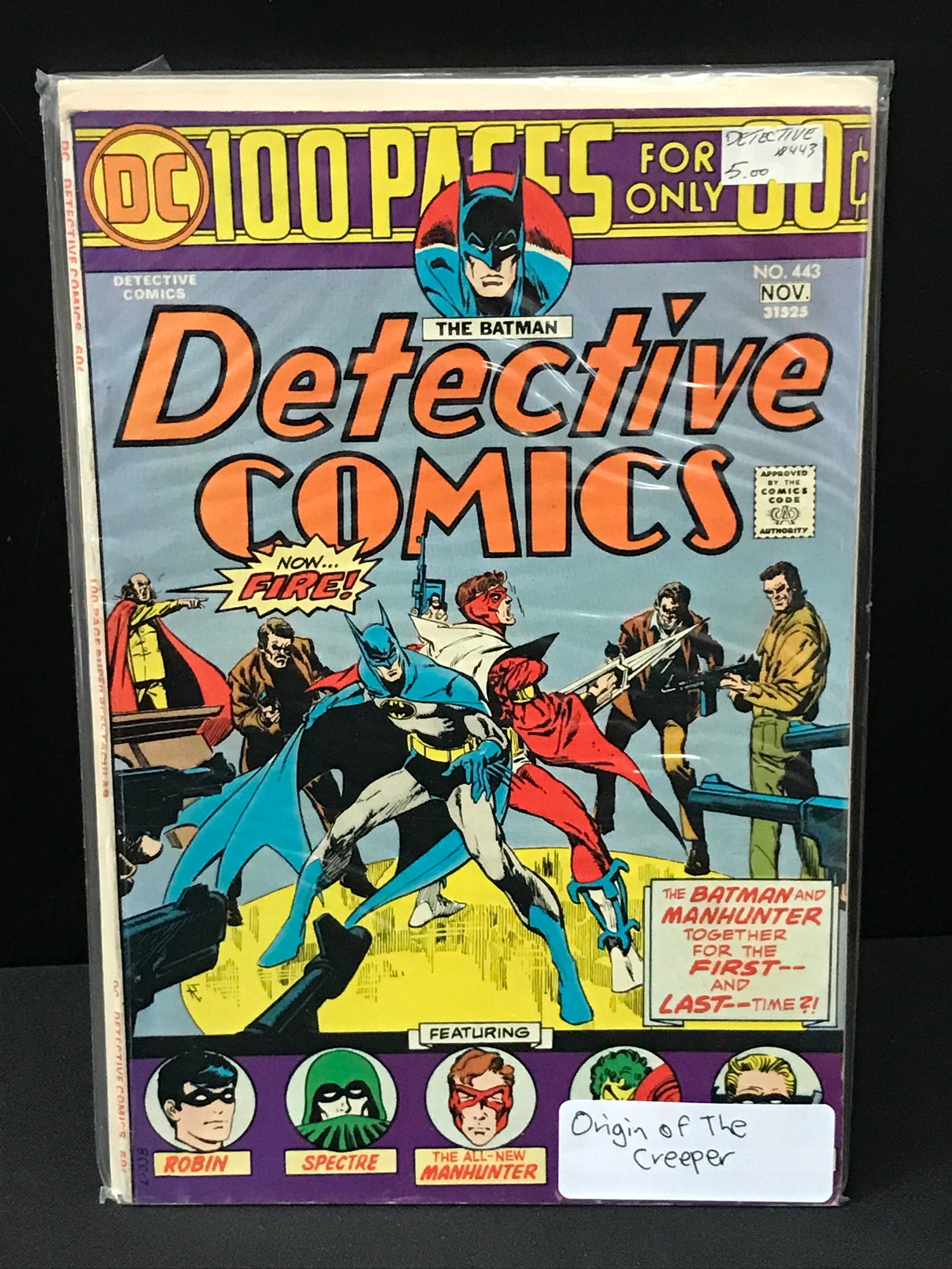 DETECTIVE COMICS #443 ORIGIN OF THE CREEPER - DC COMICS: Prices are in Canadian dollars
