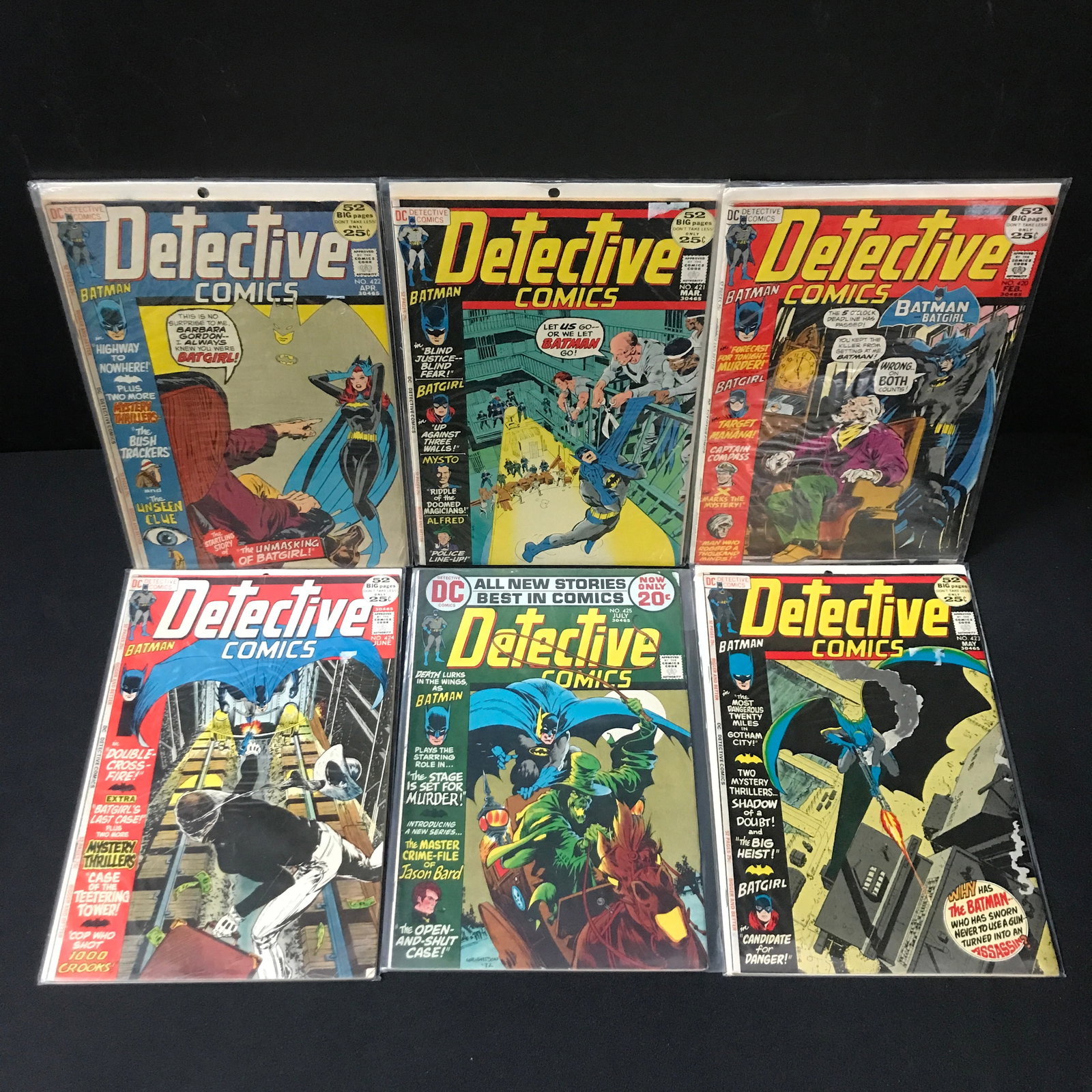 LOT OF 6 DETECTIVE COMICS #420-425 - DC: Prices are in Canadian dollars
