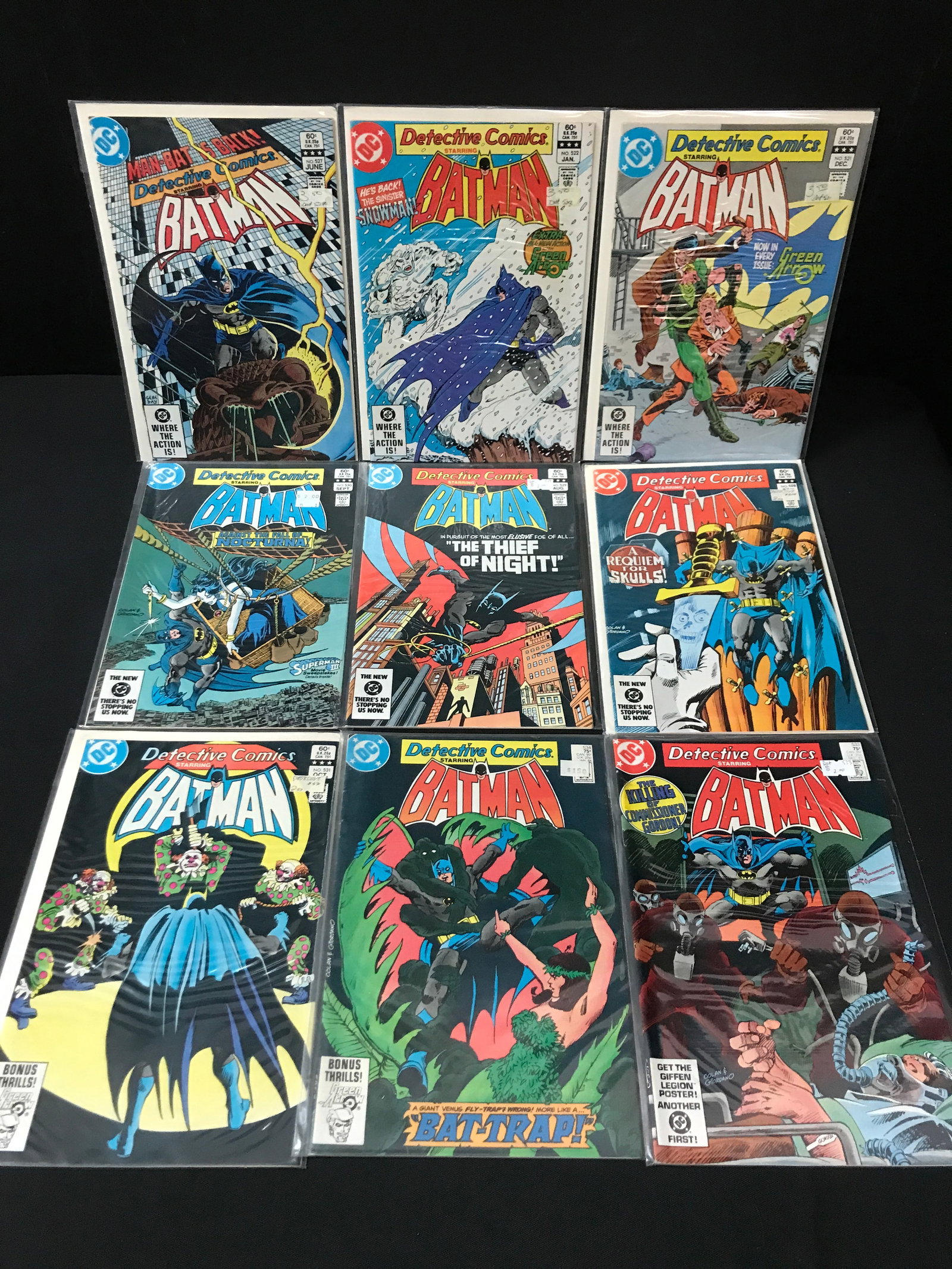 LOT OF 9 DETECTIVE COMICS - DC COMICS: Prices are in Canadian dollars