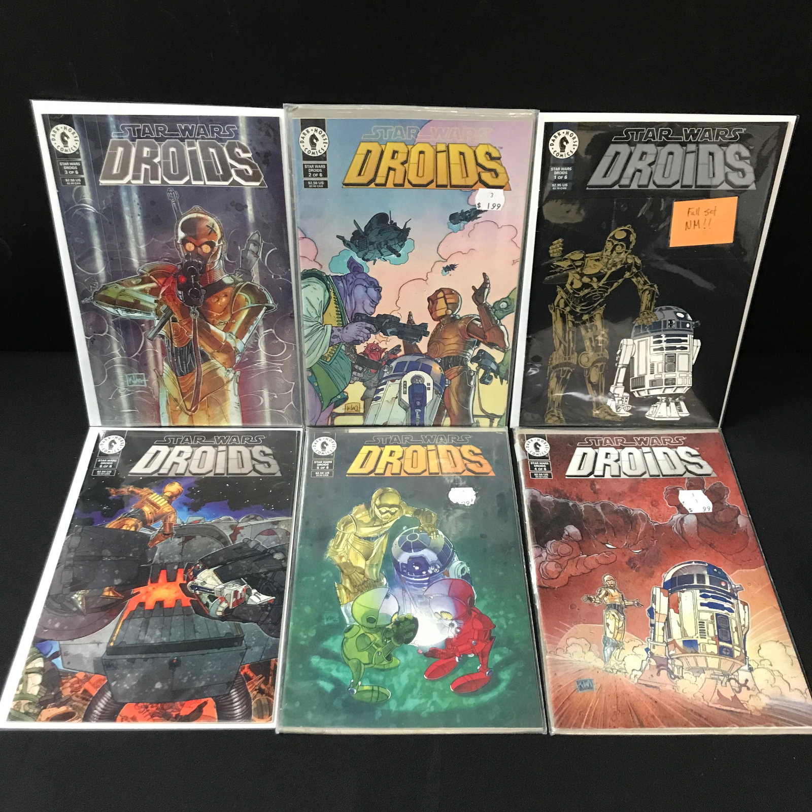 LOT OF 6 STAR WARS DROIDS COMICS #1-6 (OF A 6 ISSUE RUN) - DARK HORSE COMICS: Prices are in Canadian dollars