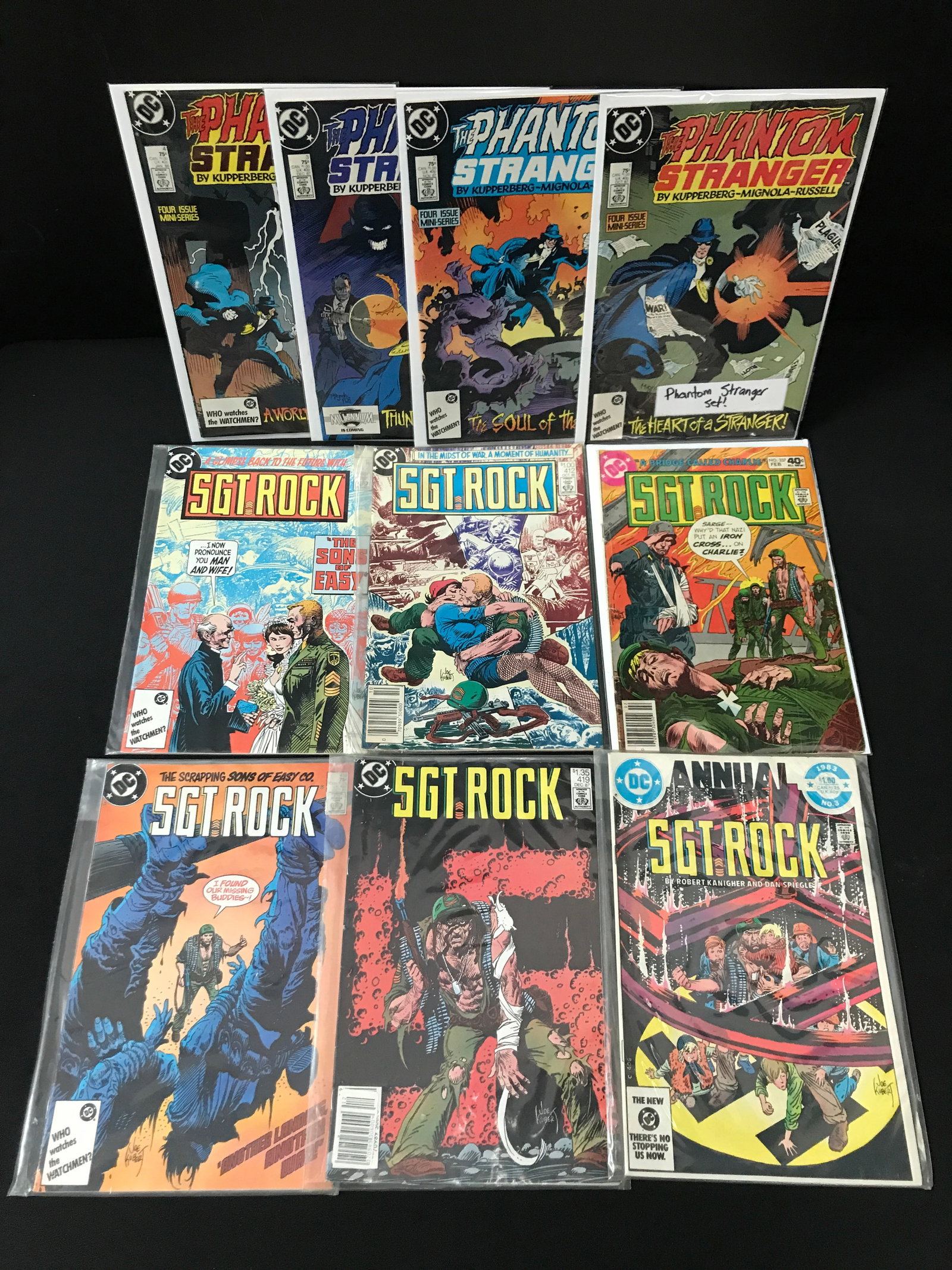 LOT OF 10 DC COMICS - INCLUDING PHANTOM STRANGER AND SGT. ROCK: Prices are in Canadian dollars