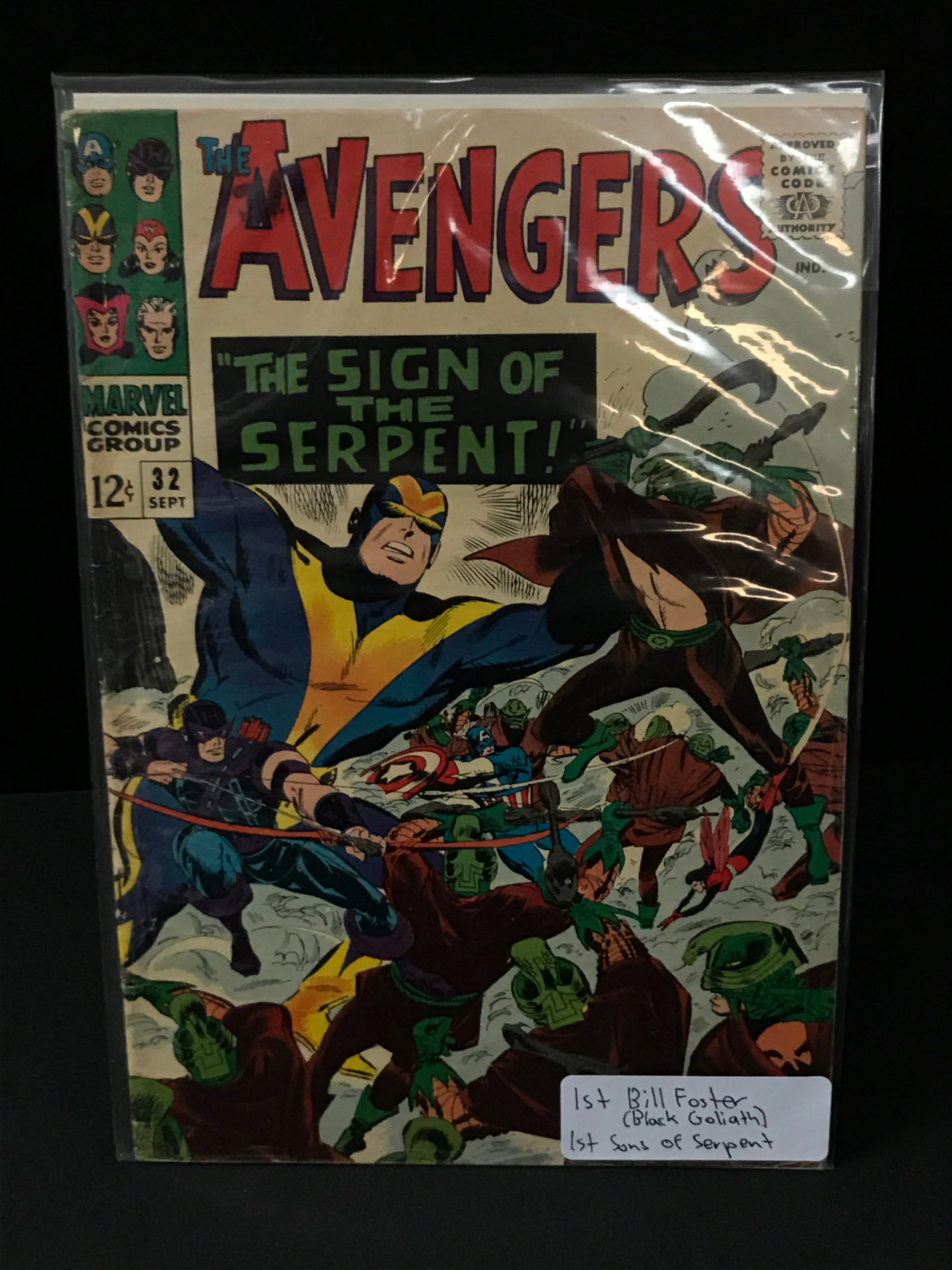 THE AVENGERS #32 1ST BILL FOSTER (BLACK GOLIATH) & SONS OF SERPENT - MARVEL COMICS: Prices are in Canadian dollars