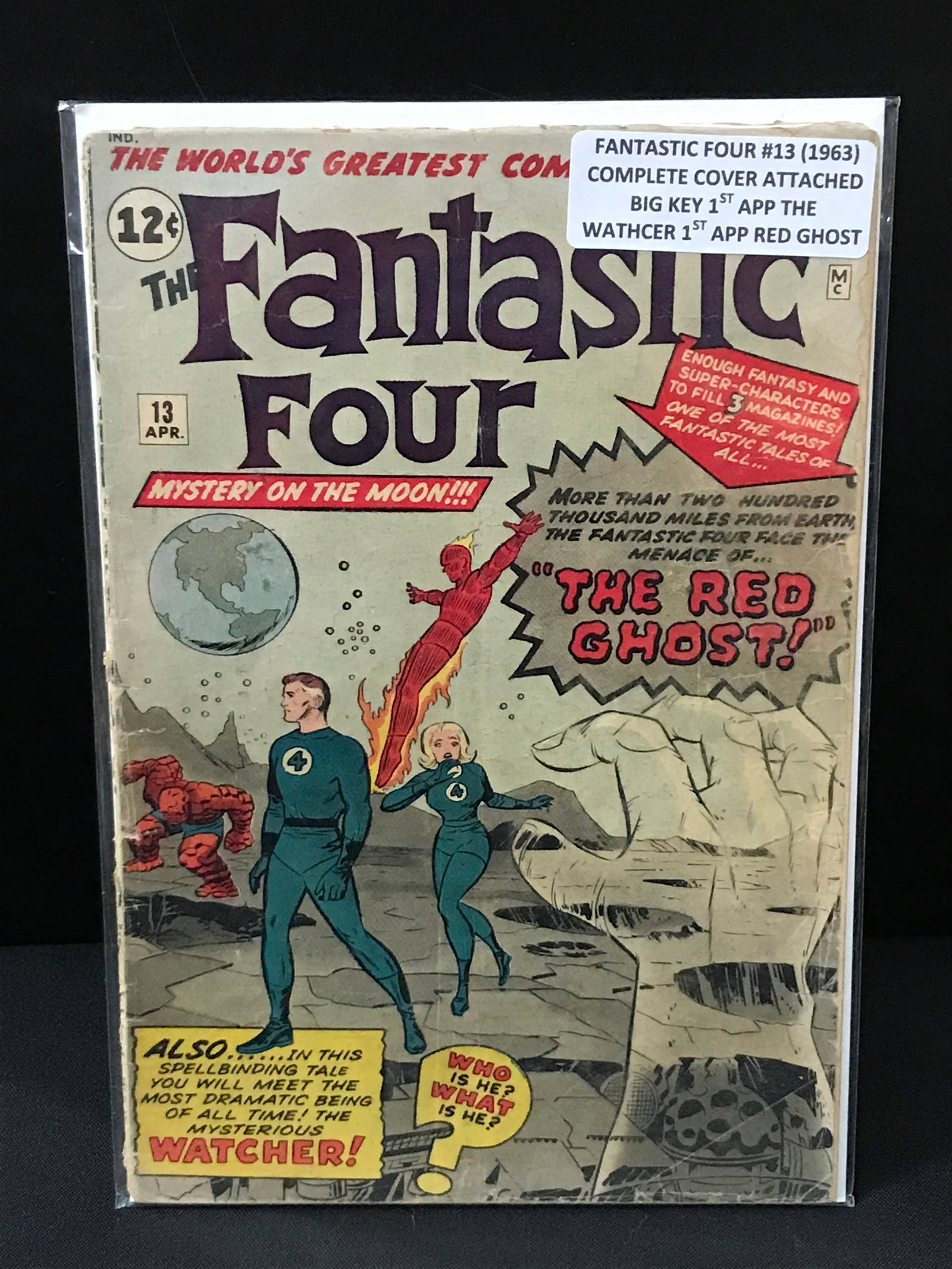 THE FANTASTIC FOUR #13 (1963) 1ST APP WATCHER AND RED GHOST - MARVEL COMICS: Prices are in Canadian dollars