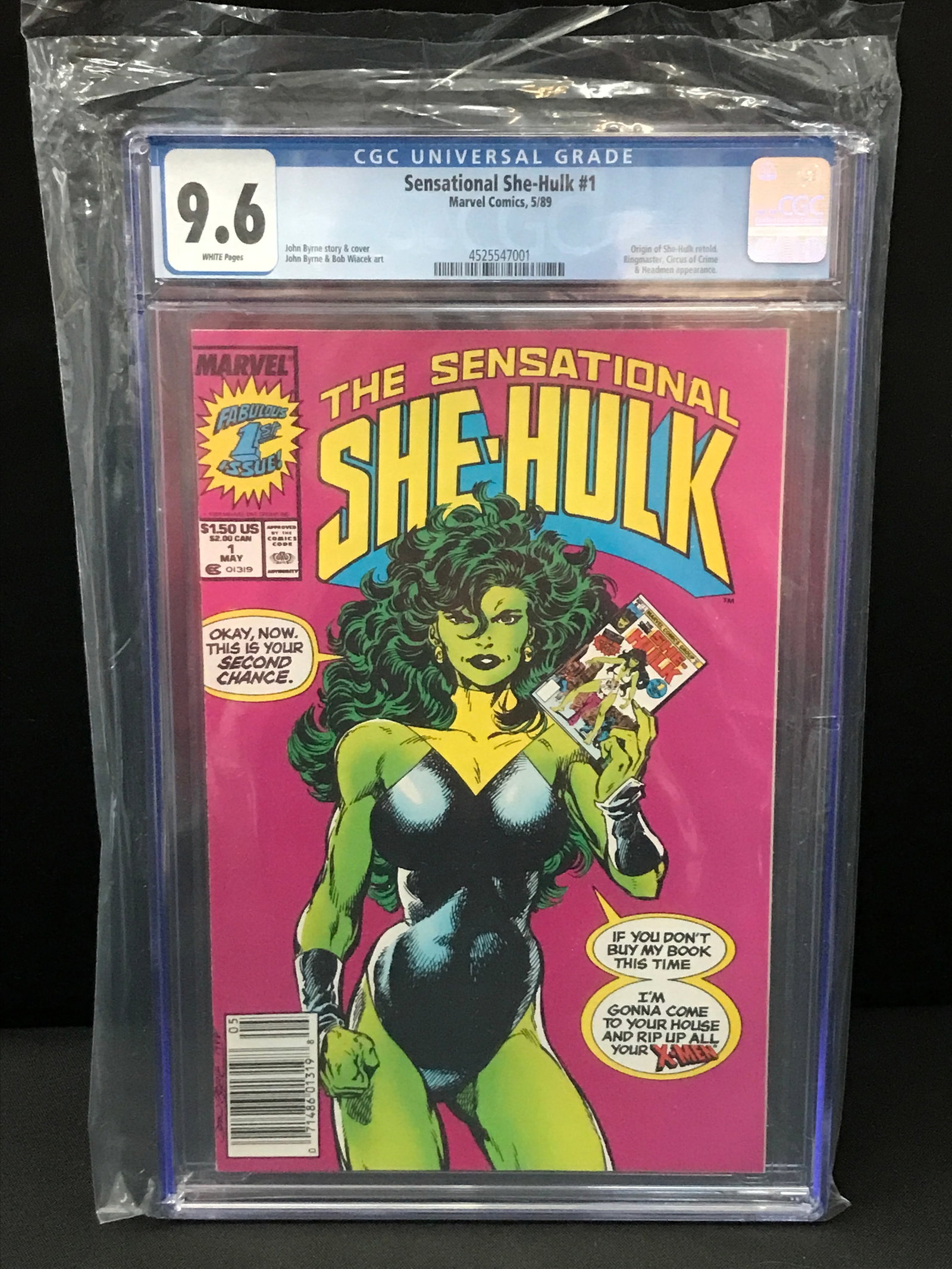 THE SENSATIONAL SHE HULK #1 BY MARVEL COMICS - CGC GRADE 9.6: Prices are in Canadian dollars