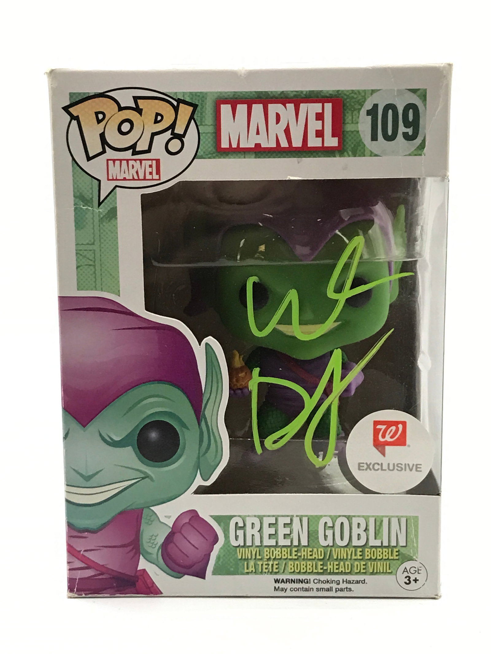 WILLEM DAFOE SIGNED GREEN GOBLIN FUNKO POP - KB COA: Prices are in Canadian dollars