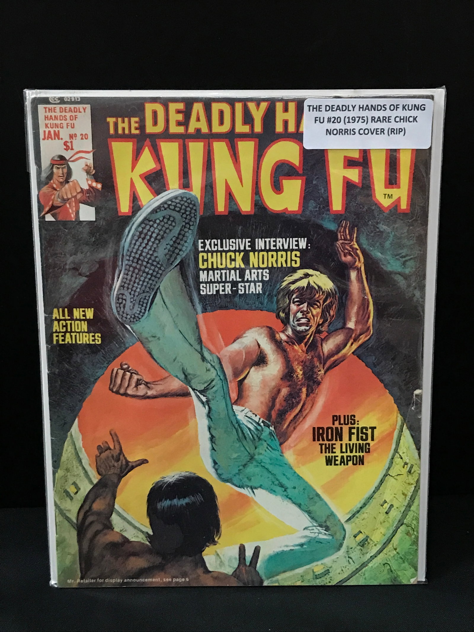 THE DEADLY HANDS OF KUNG FU #20 (1975) RARE CHUCK NORRIS FRONT COVER - MARVEL COMICS: Prices are in Canadian dollars
