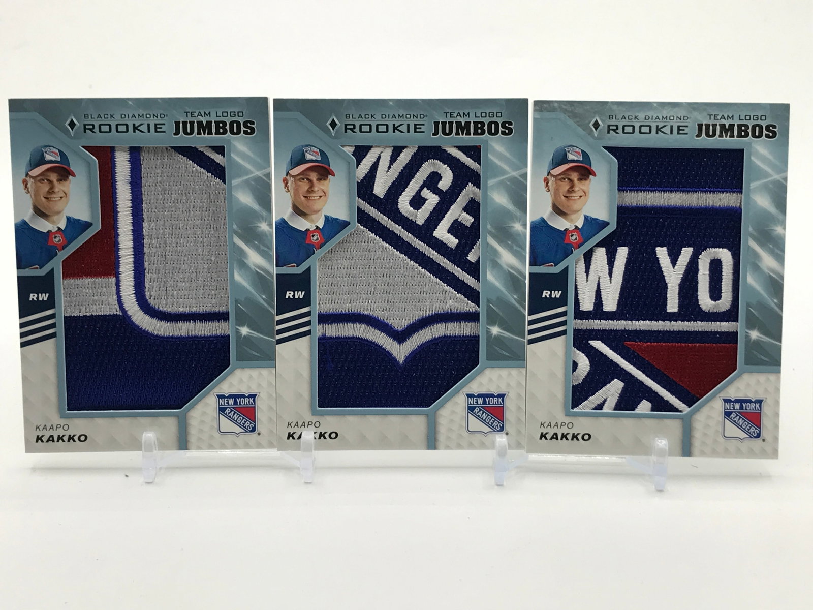 LOT OF 3 KAAPO KAKKO JUMBO ROOKIE PATCH CARDS: Prices are in Canadian dollars