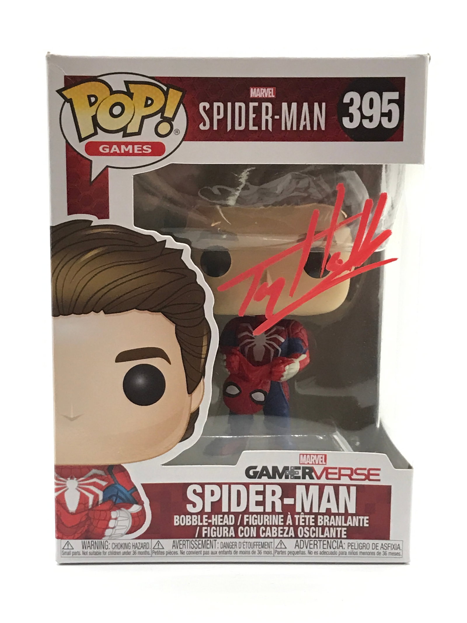 TOM HOLLAND SIGNED SPIDERMAN FUNKO POP - KB COA: Prices are in Canadian dollars