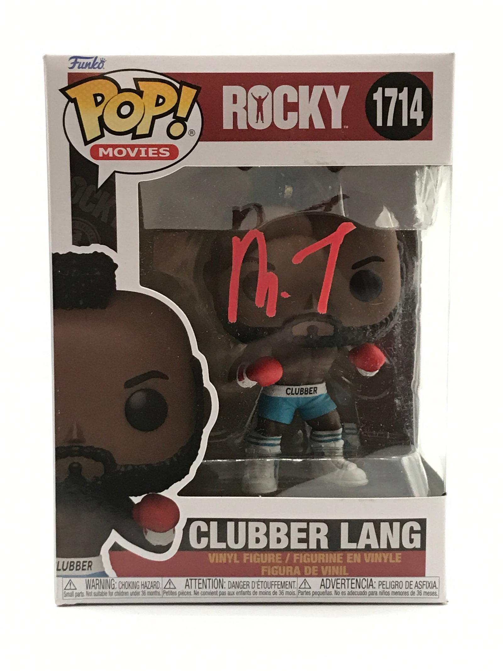 MR. T SIGNED CLUBBER LANG ROCKY FUNKO POP - WWOC COA: Prices are in Canadian dollars