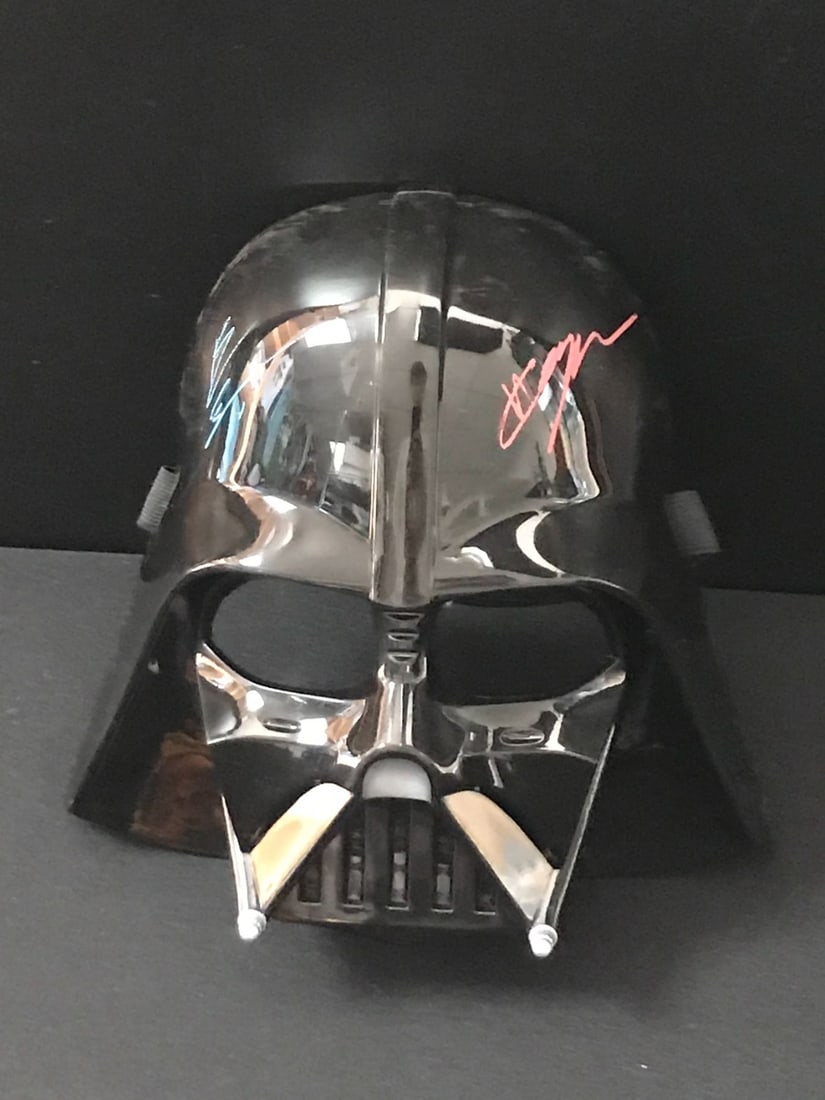 HAYDEN CHRISTENSEN AND EWAN MCGREGOR DUAL SIGNED DARTH VADER HELMET - WWOC COA: Prices are in Canadian dollars