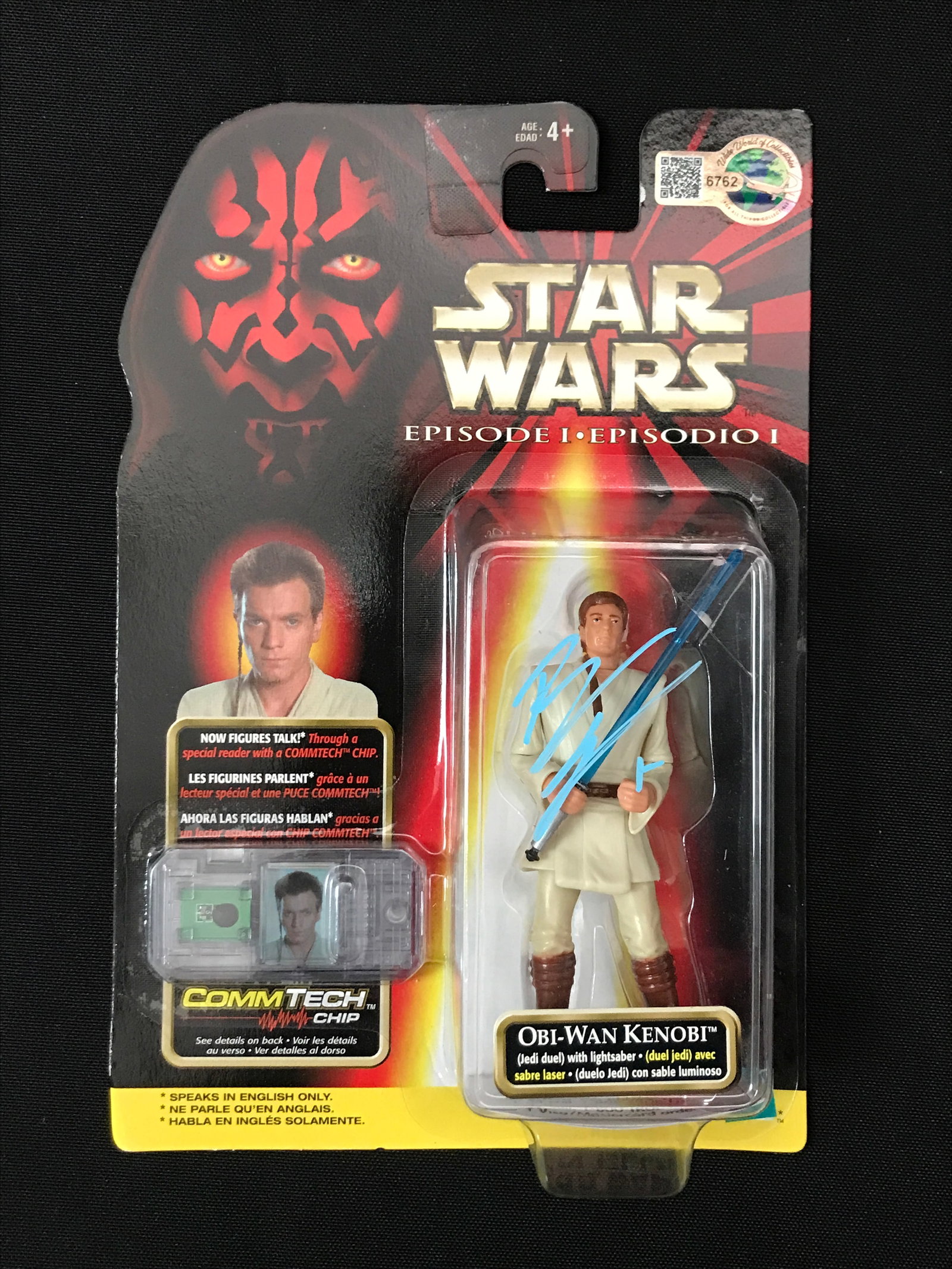 EWAN MCGREGOR SIGNED OBI-WAN KENOBI ACTION FIGURE - WWOC COA: Prices are in Canadian dollars