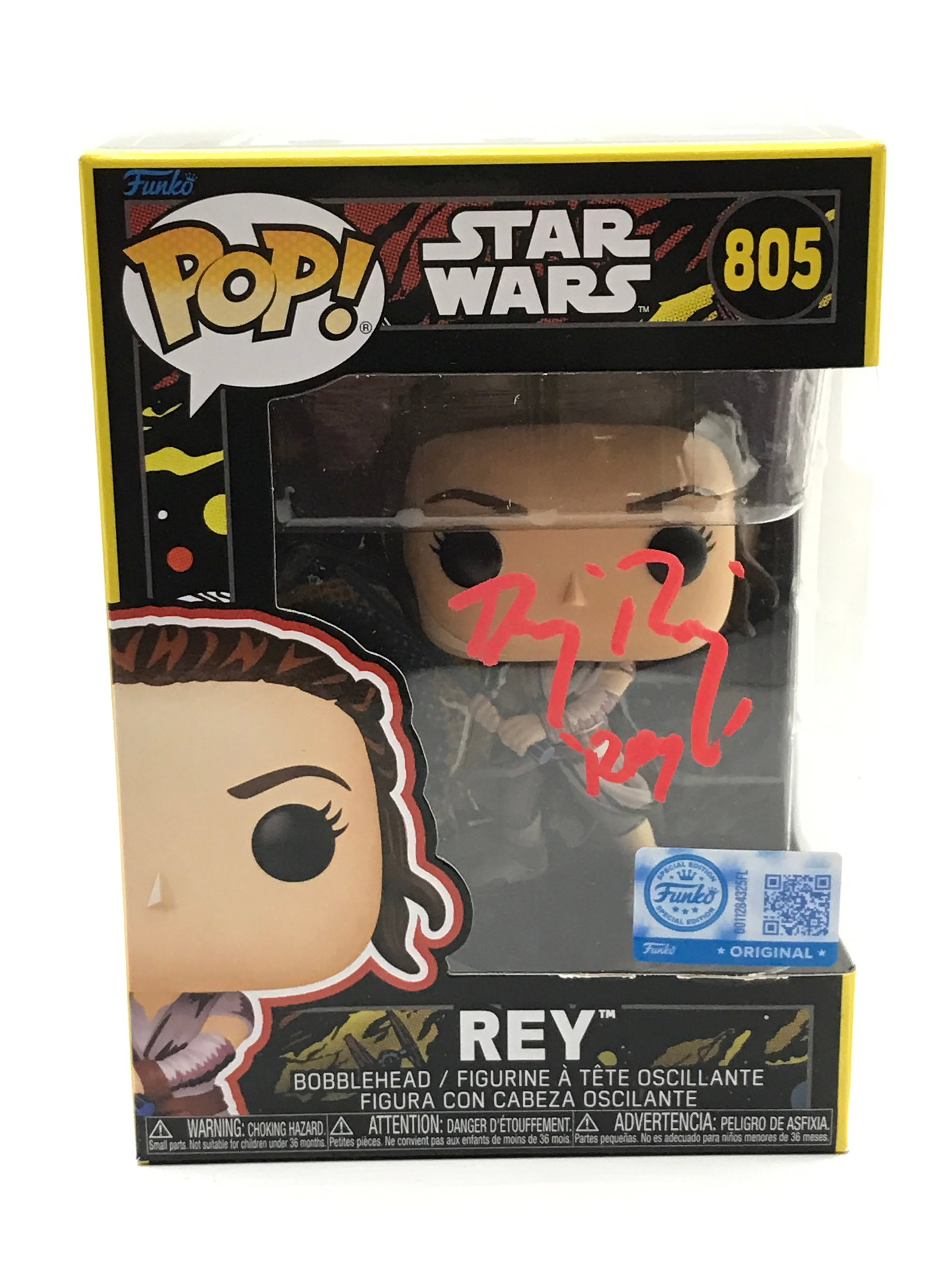 DAISY RIDLEY SIGNED REY STAR WARS FUNKO POP - KB COA: Prices are in Canadian dollars