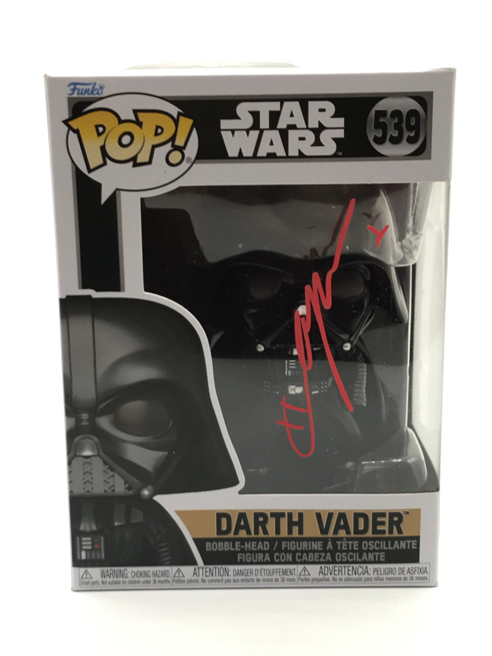 HAYDEN CHRISTENSEN SIGNED DARTH VADER FUNKO POP - WWOC COA: Prices are in Canadian Dollars