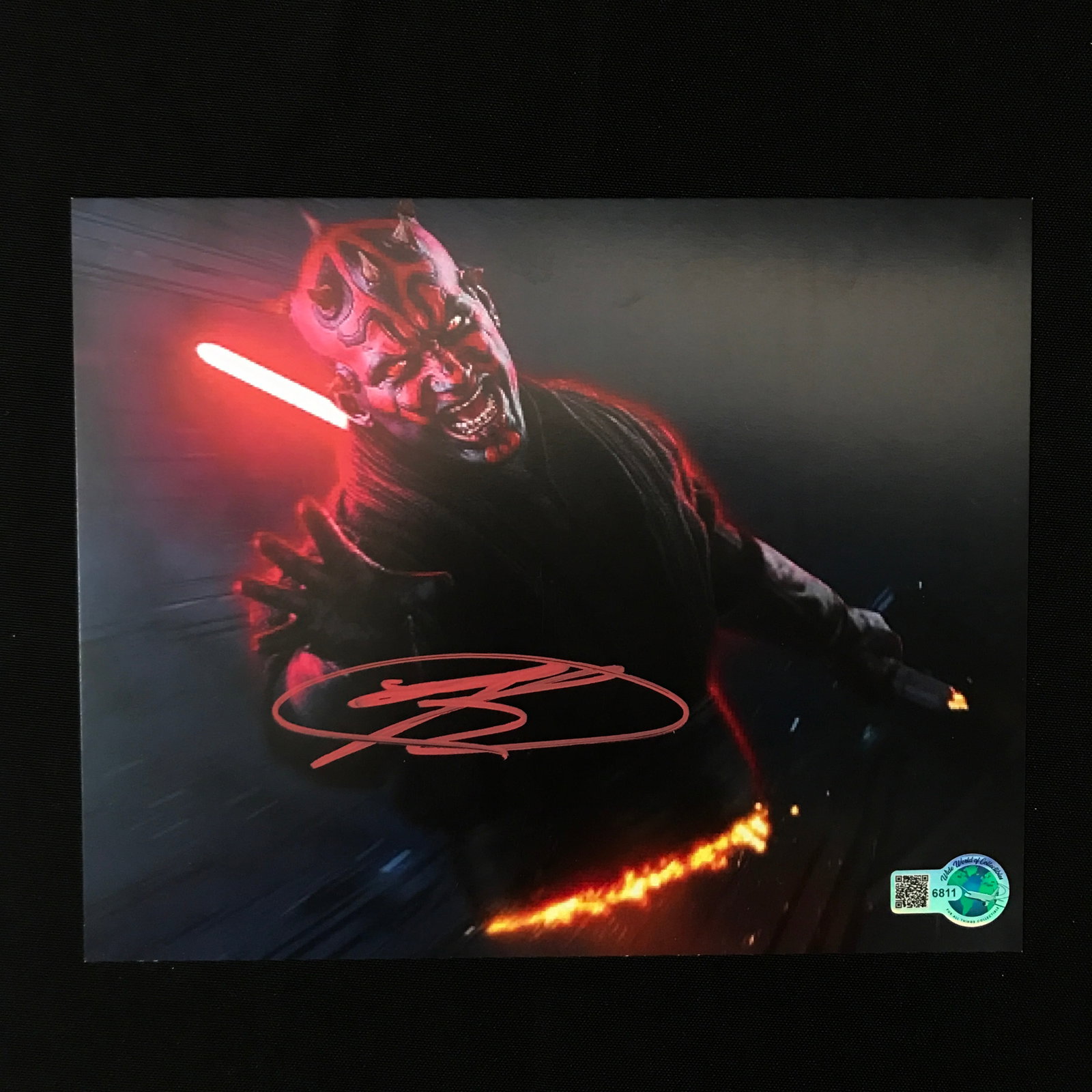 RAY PARK SIGNED DARTH MAUL STAR WARS 8 X10 - WWOC COA: Prices are in Canadian Dollars