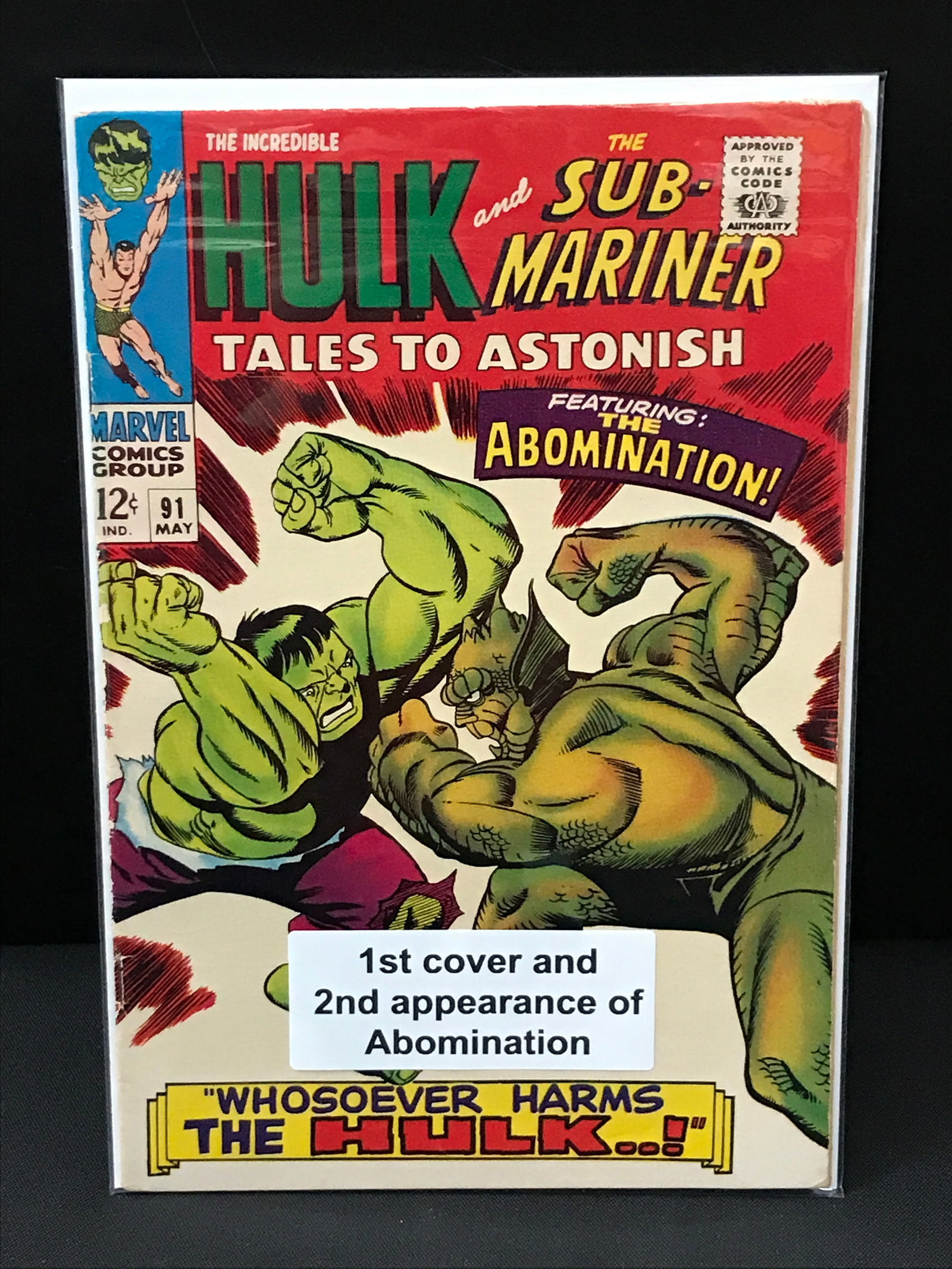TALES TO ASTONISH #91 2ND APP OF ABOMINATION - MARVEL COMICS: Prices are in Canadian Dollars