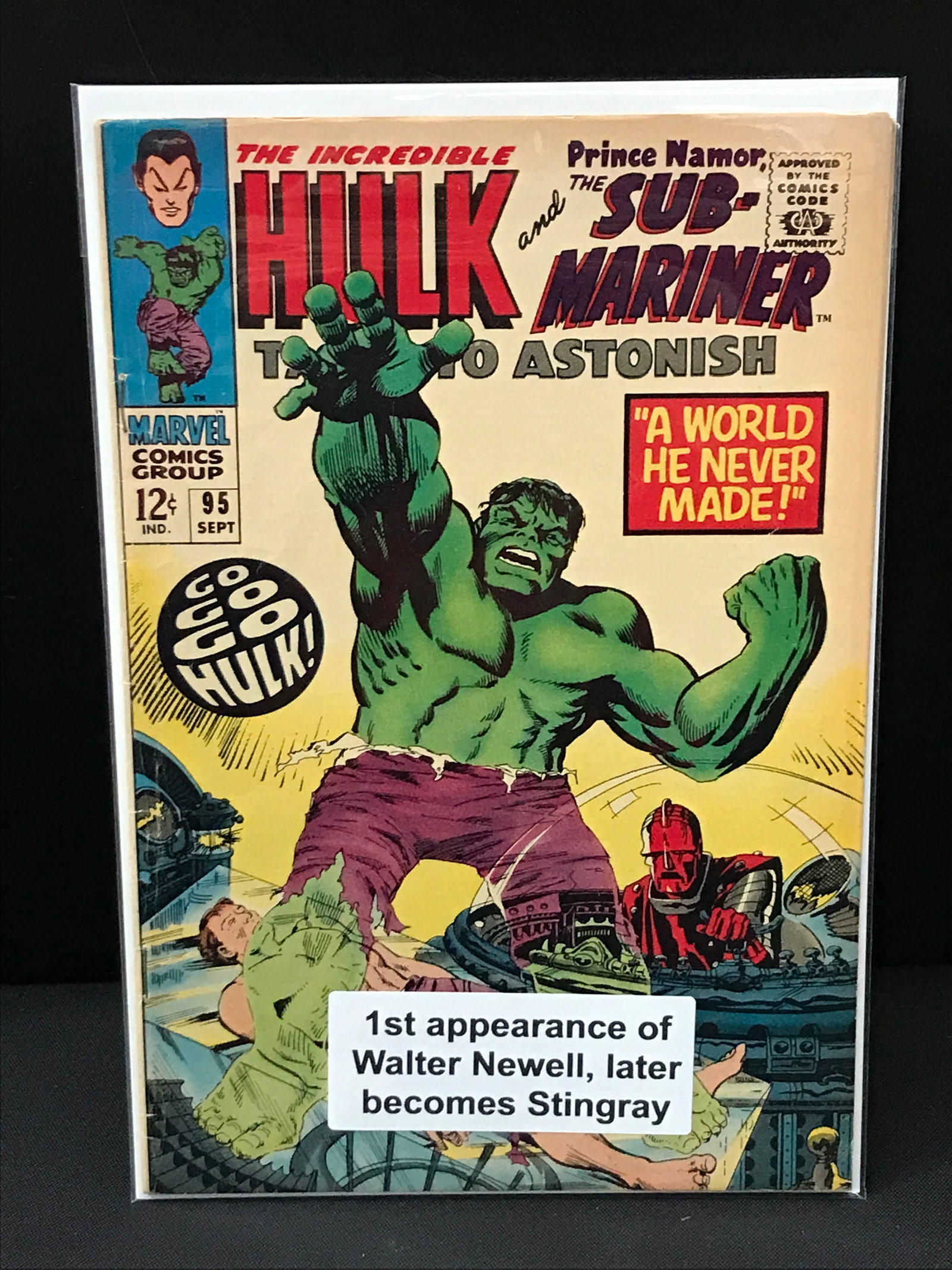 TALES TO ASTONISH #95 1ST APP OF WALTER NEWELL (LATER BECOMES STINGRAY) - MARVEL COMICS: Prices are in Canadian Dollars