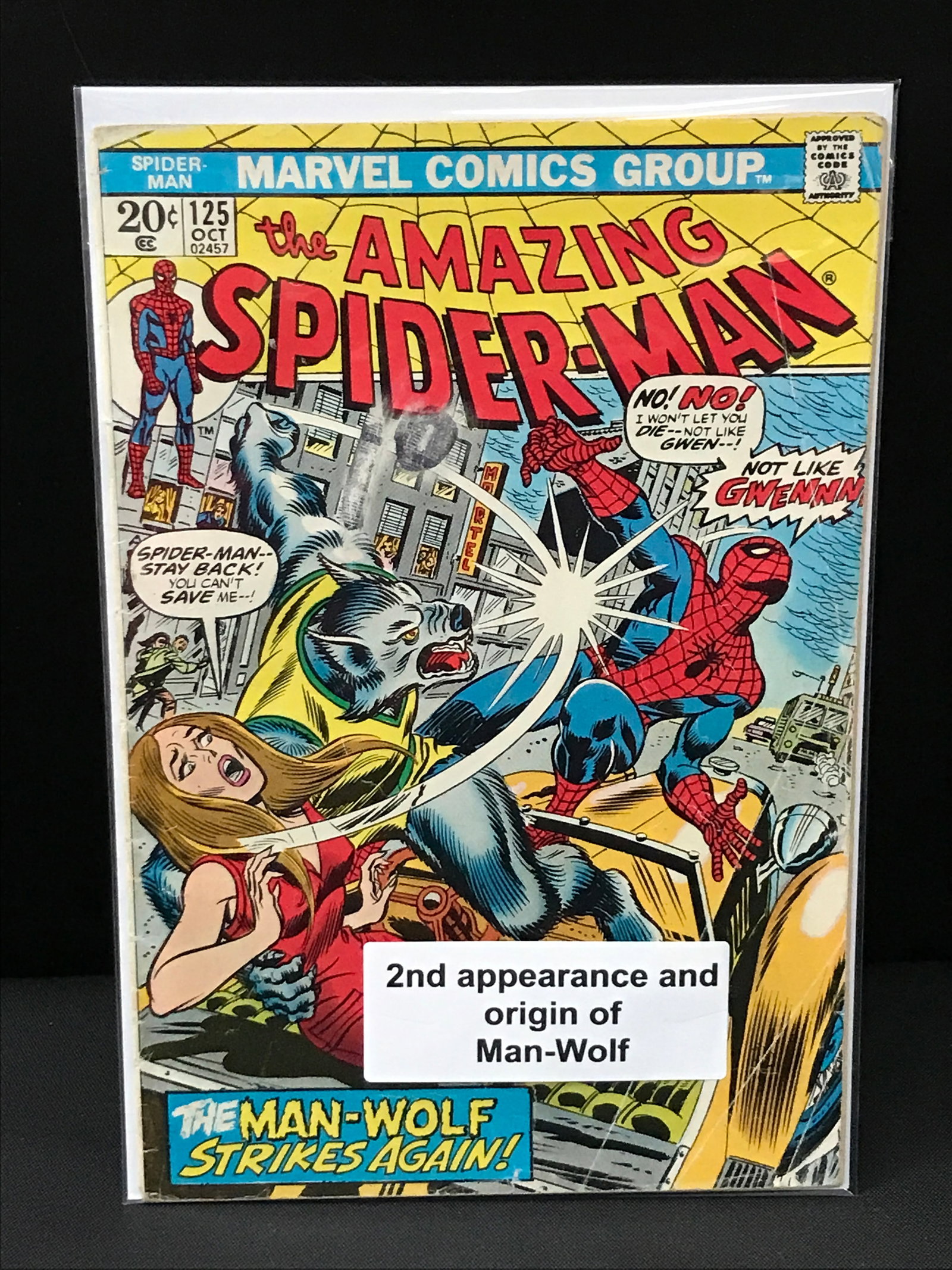 THE AMAZING SPIDERMAN #125 2ND APP AND ORIGIN OF MAN-WOLF - MARVEL COMICS: Prices are in Canadian Dollars