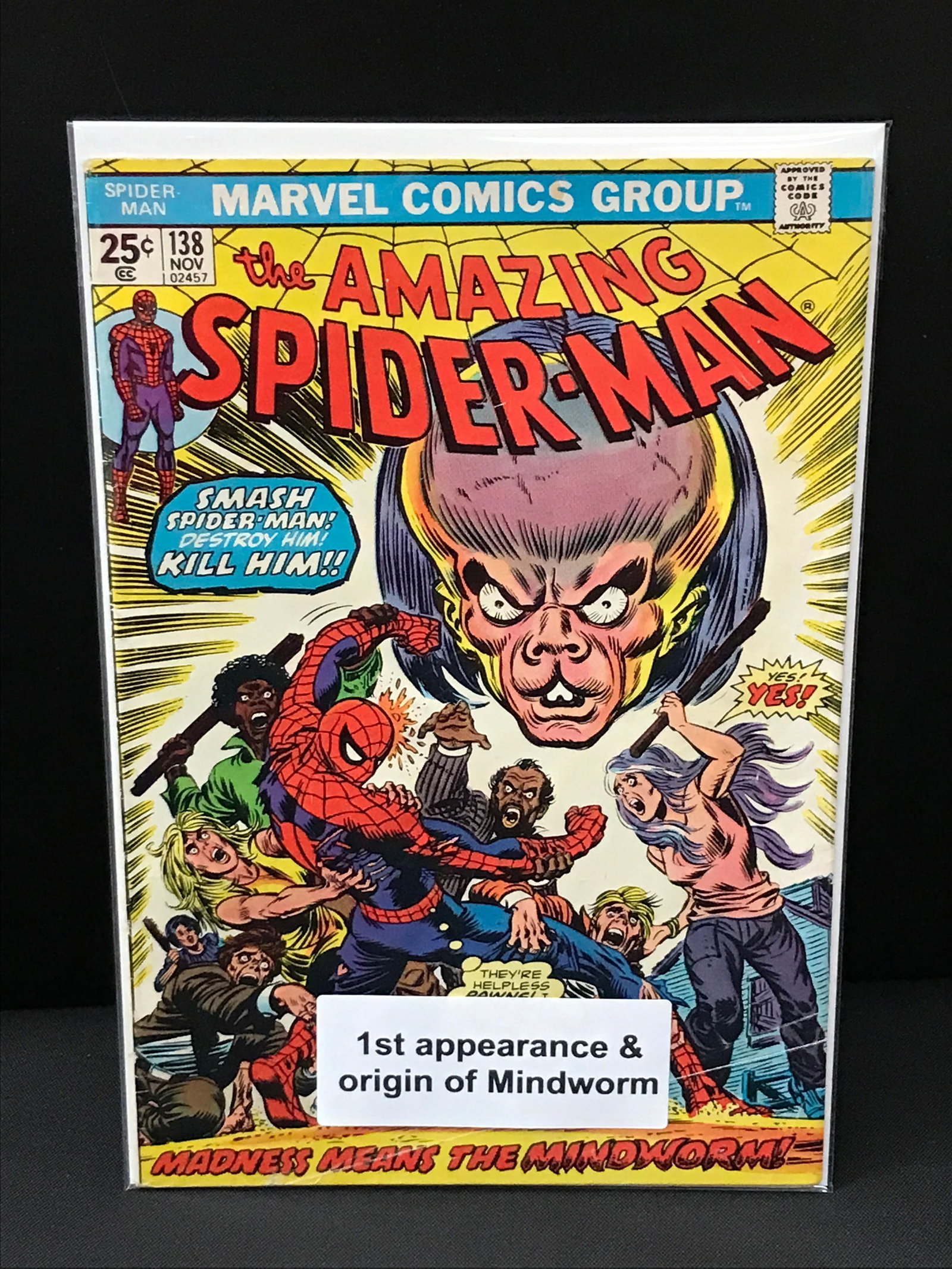 THE AMAZING SPIDERMAN #138 1ST APP AND ORIGIN OF THE MINDWORM - MARVEL COMICS: Prices are in Canadian Dollars