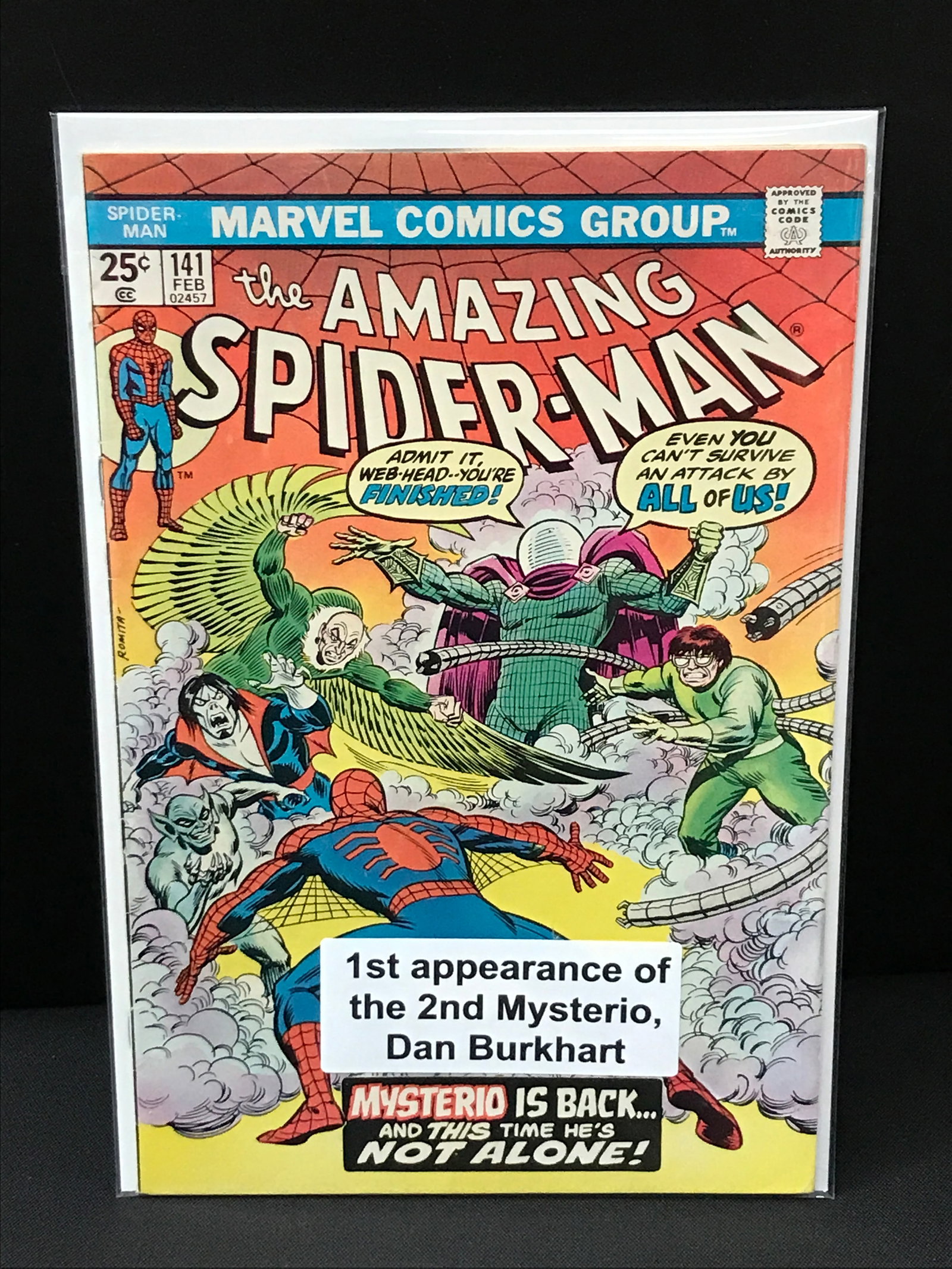 THE AMAZING SPIDERMAN #141 1ST APP OF 2ND MYSTERIO DAN BURKHART - MARVEL COMICS: Prices are in Canadian Dollars