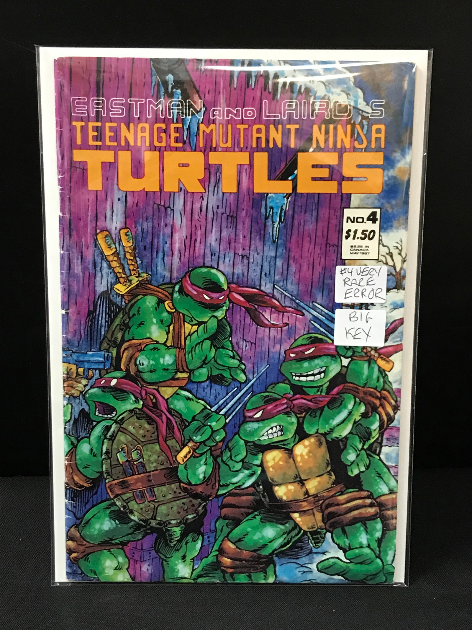 TEENAGE MUTANT NINJA TURTLES #4 VERY RARE ERROR - EASTMAN AND LAIRD'S: Prices are in Canadian dollars