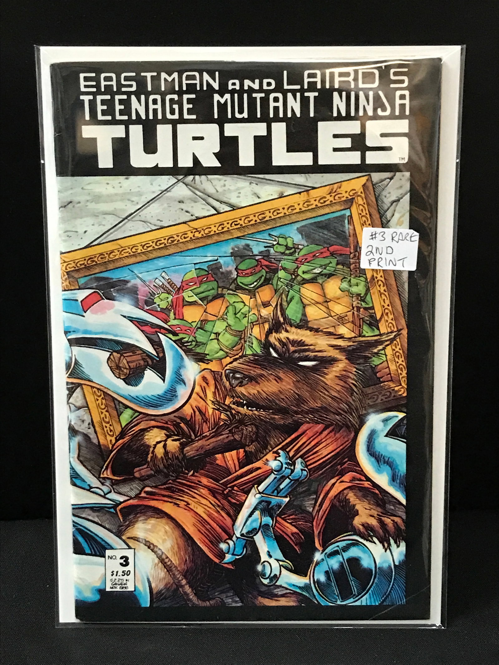 TEENAGE MUTANT NINJA TURTLES #3 RARE 2ND PRINT - EASTMAN AND LAIRD'S: Prices are in Canadian dollars