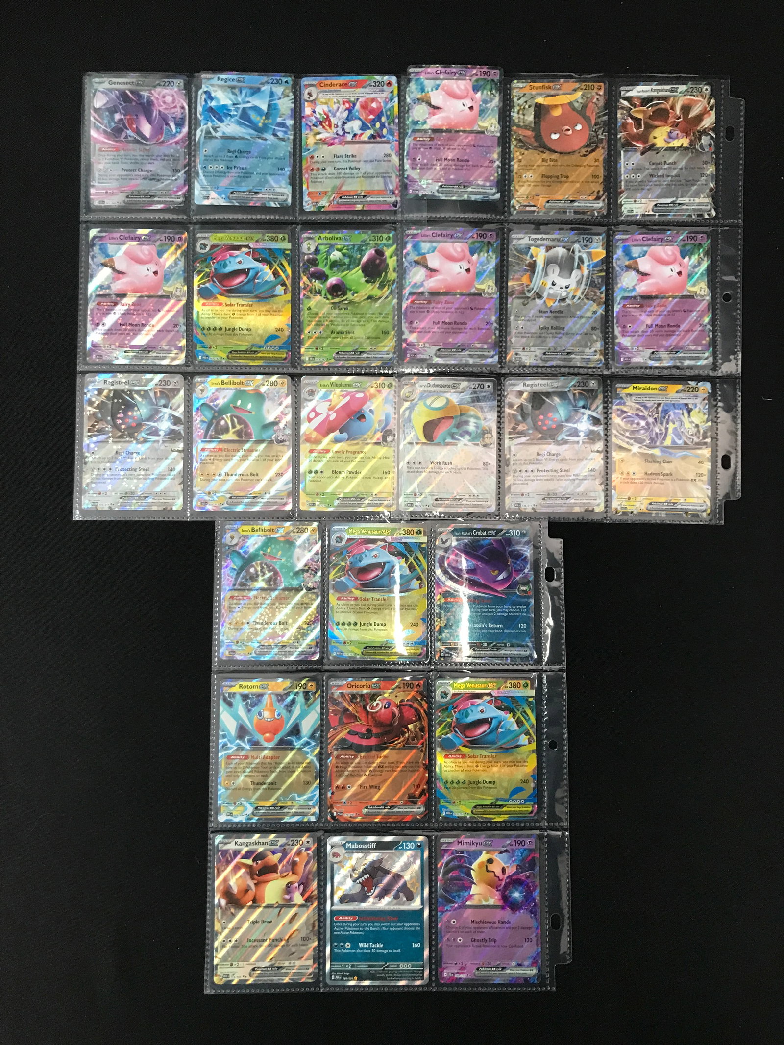 LOT OF 3 BINDER SLEEVES OF POKEMON TCG EX TRADING CARDS: Prices are in Canadian dollars