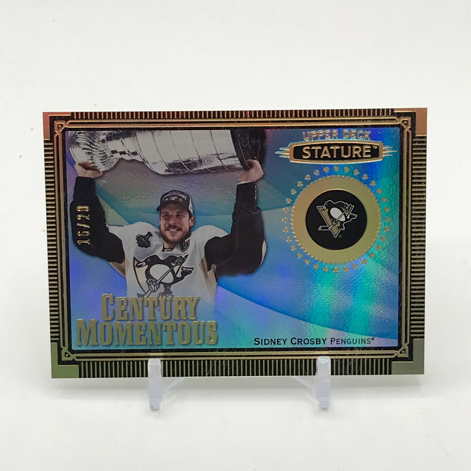 2019-20 UPPER DECK STATURE HOCKEY SIDNEY CROSBY TRADING CARD 16/20: Prices are in Canadian dollars