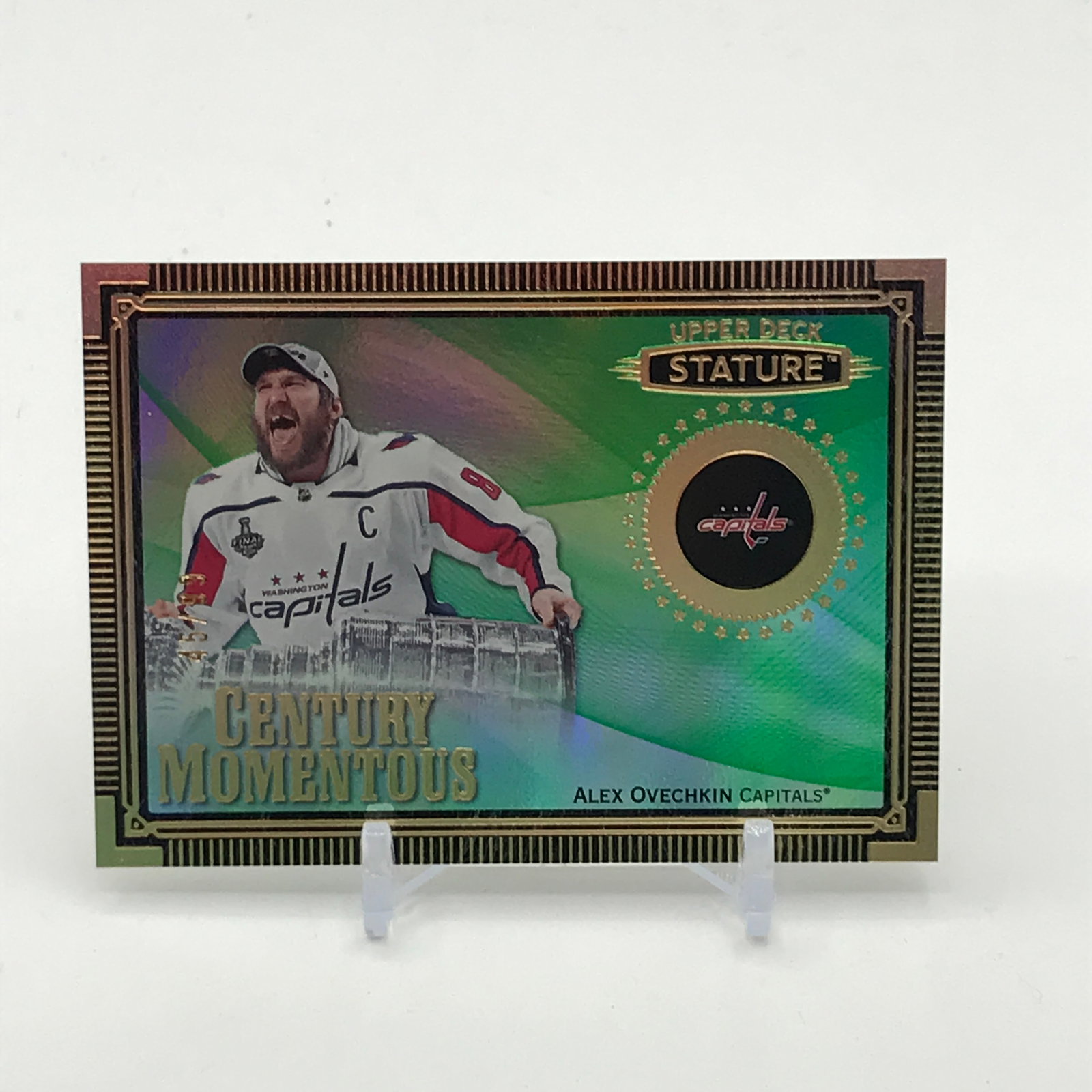 2019-20 UPPER DECK STATURE HOCKEY ALEX OVECHKIN TRADING CARD 45/99: Prices are in Canadian dollars