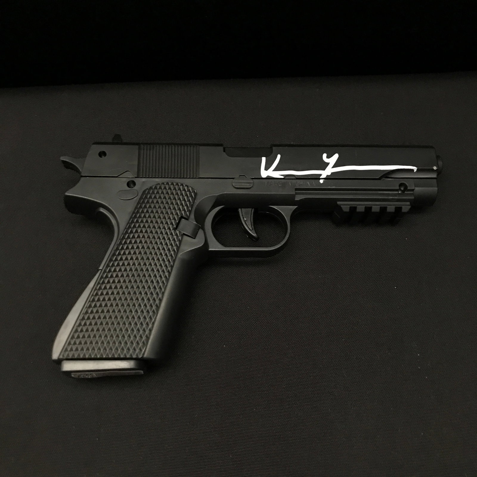 KEANU REEVES SIGNED PROP GUN - KB COA: Prices are in Canadian dollars