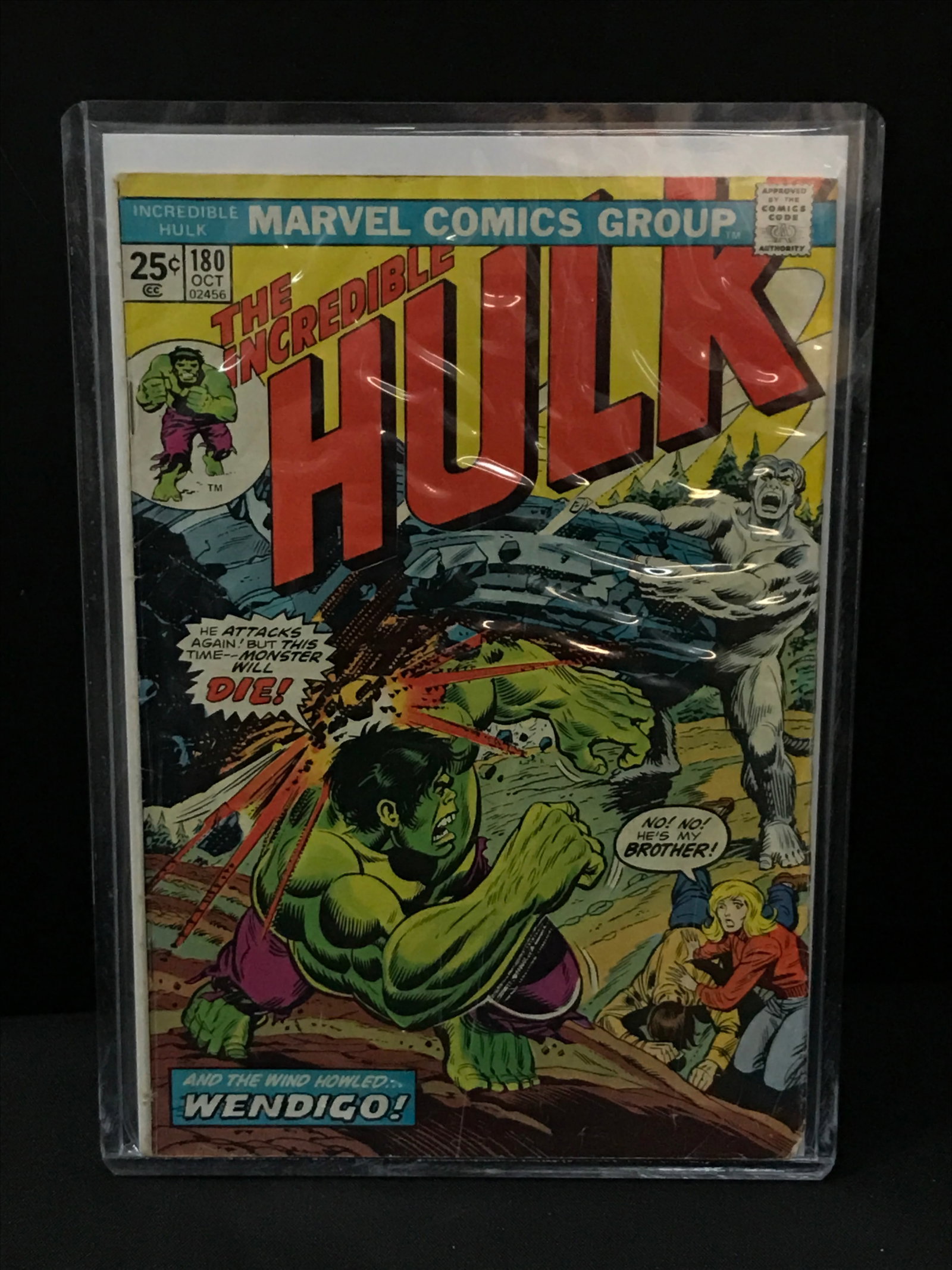 KEY ISSUE MARVEL COMICS THE INCREDIBLE HULK NO.180 (1ST CAMEO WOLVERINE) (1 of 1)