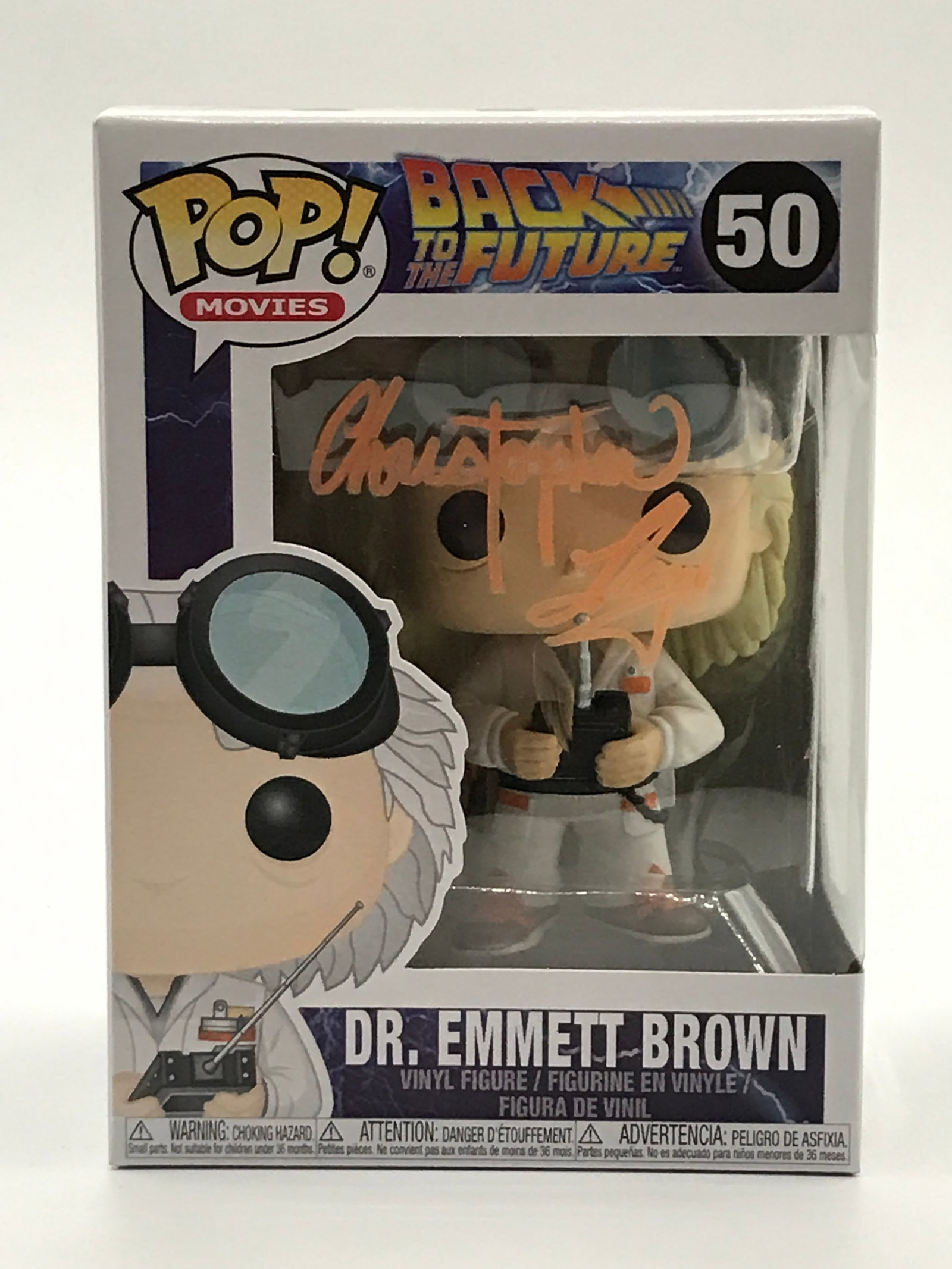 CHRISTOPHER LLOYD SIGNED BACK TO THE FUTURE FUNKO POP - WWOC COA: Prices are in Canadian dollars