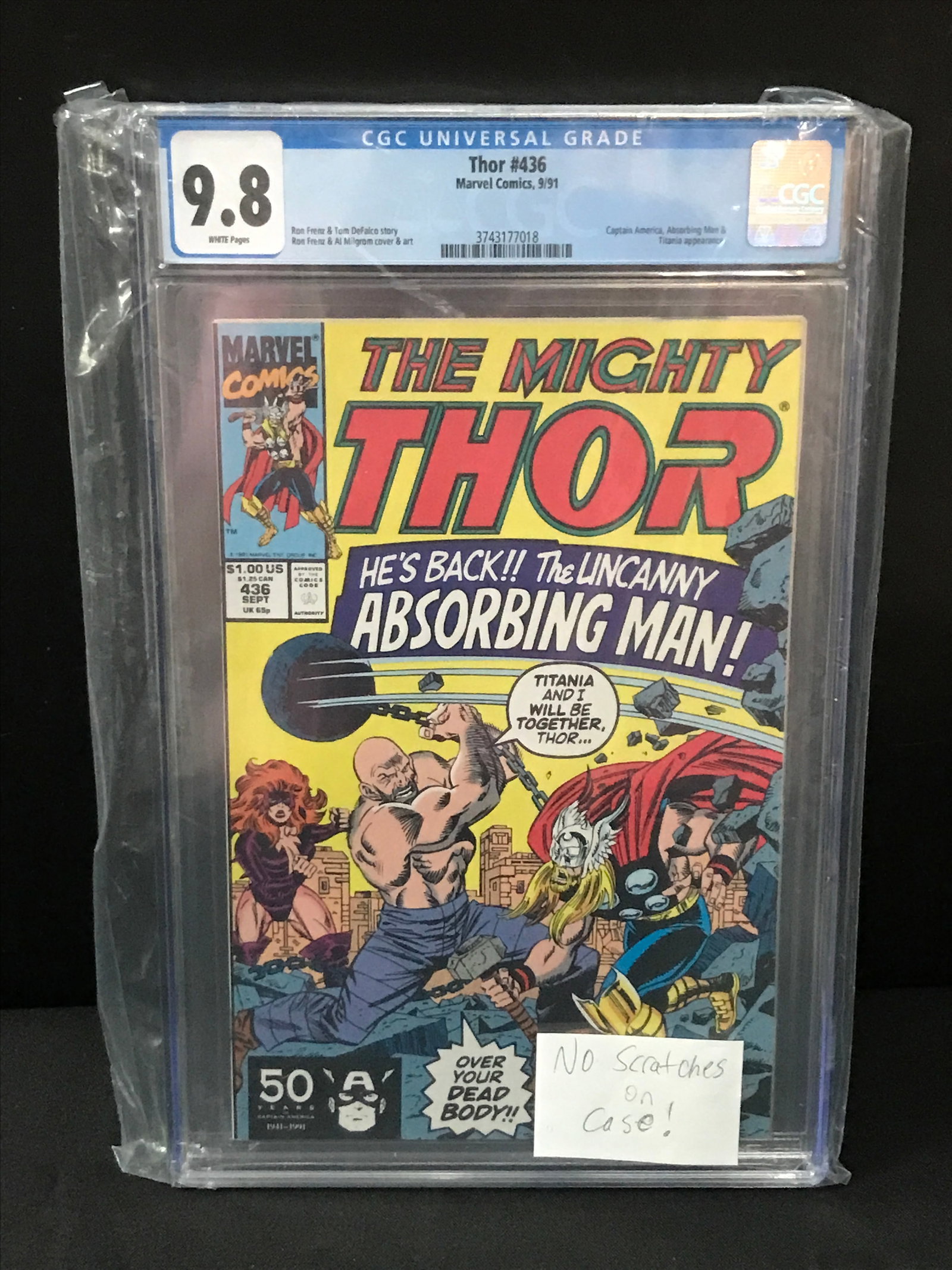 THE MIGHTY THOR #436 BY MARVEL COMICS - CGC GRADE 9.8: Prices are in Canadian dollars