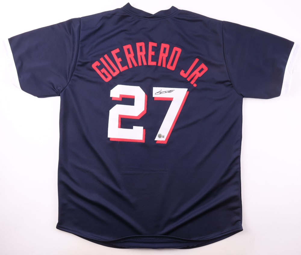 VLADIMIR GUERRERO JR SIGNED TORONTO JERSEY - BECKETT COA: Prices are in Canadian dollars