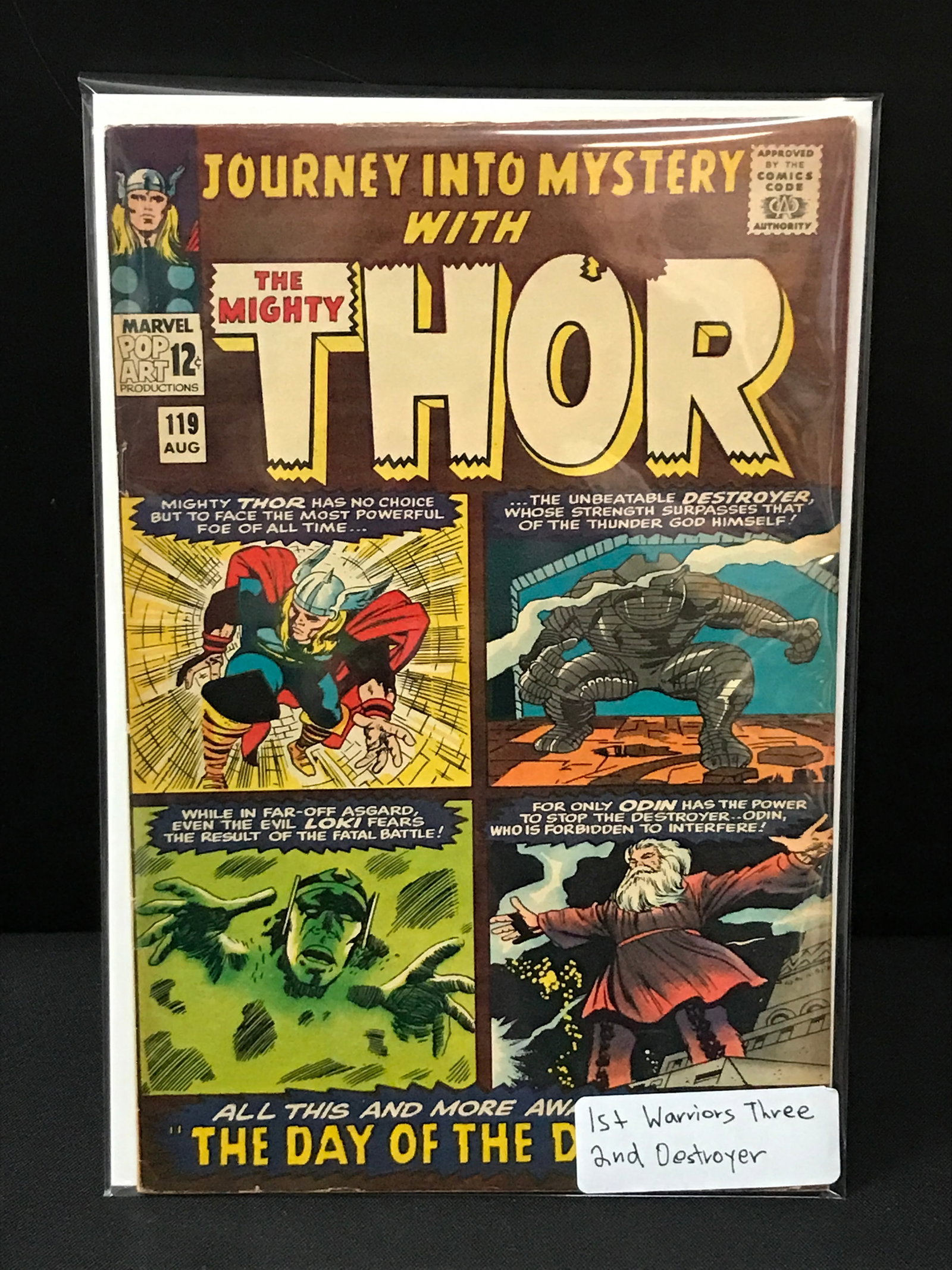 THE MIGHTY THOR #119 1ST APP WARRIORS THREE - MARVEL COMICS (1 of 1)