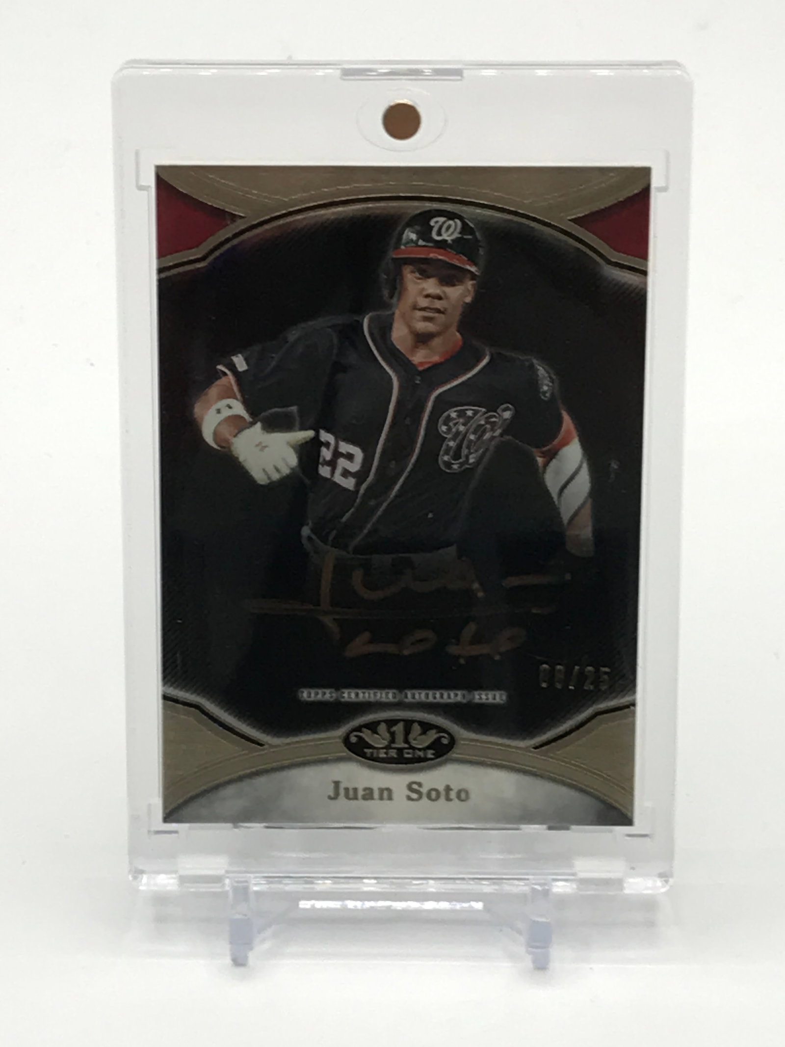 2020 TOPPS TIER ONE BASEBALL JUAN SOTO SIGNED TRADING CARD 08/25: Prices are in Canadian dollars