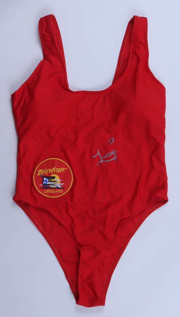 OLIVIA DUNNE SIGNED BAYWATCH BATHING SUIT BECKETT COA): Prices are in Canadian dollars