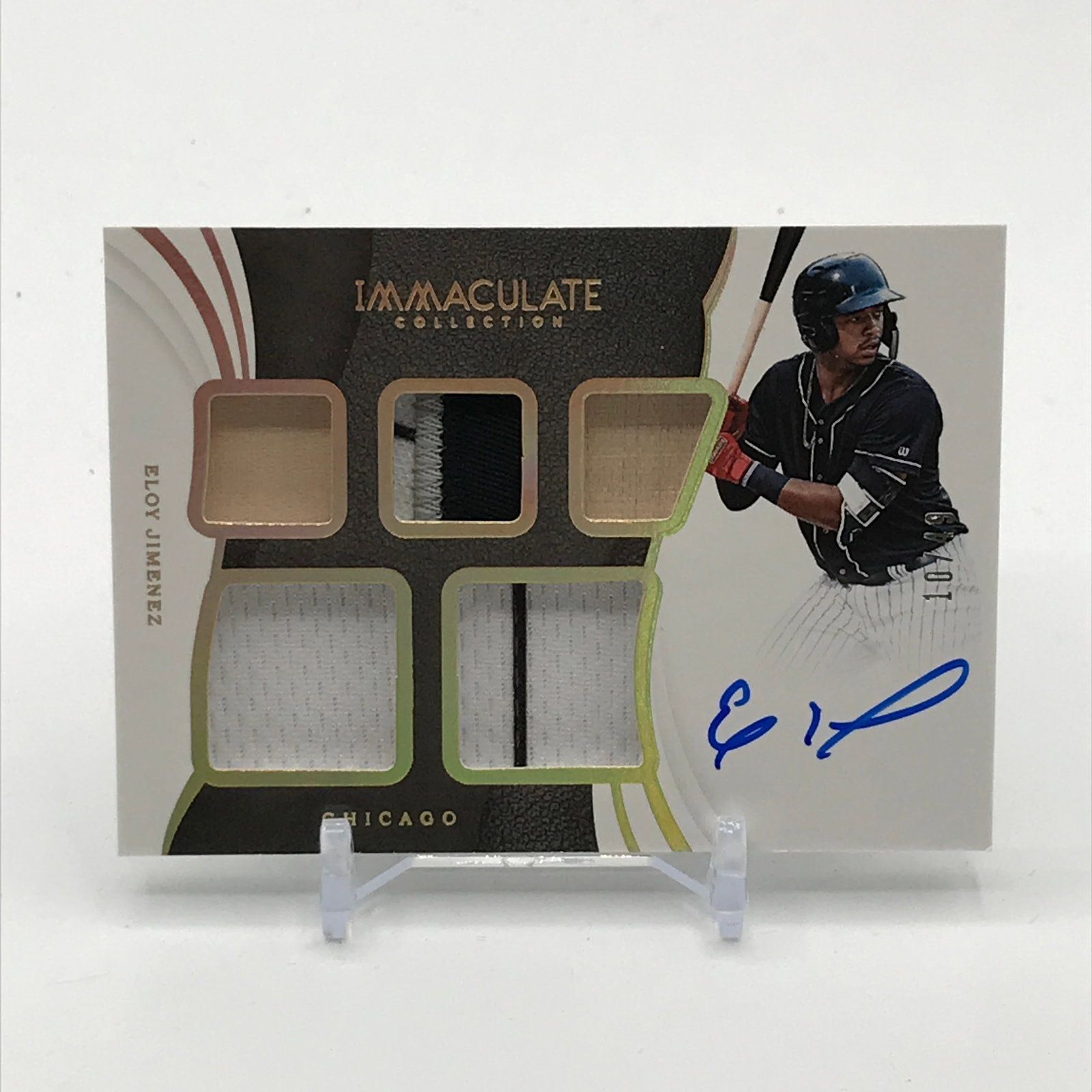 2019 PANINI IMMACULATE ELOY JIMENEZ ROOKI PATCH AUTO 10/49: Prices are in Canadian dollars