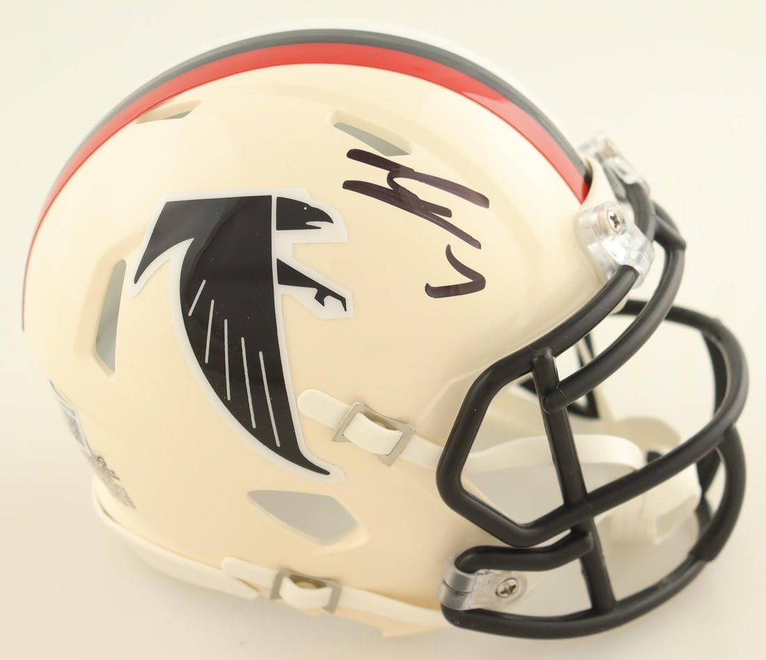 BIJON ROBINSON SIGNED ATLANTA FALCONS MINI HELMET (BECKETT COA): Prices are in Canadian dollars