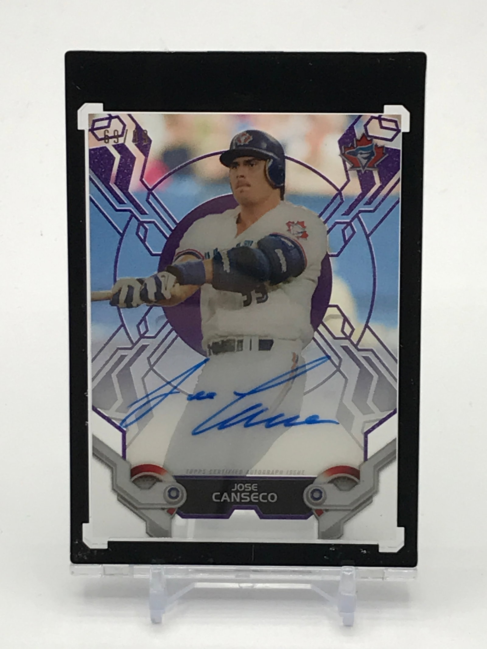 2019 TOPPS HIGH TEK JOSE CANSECO SIGNED TRADING CARD 69/99: Prices are in Canadian dollars