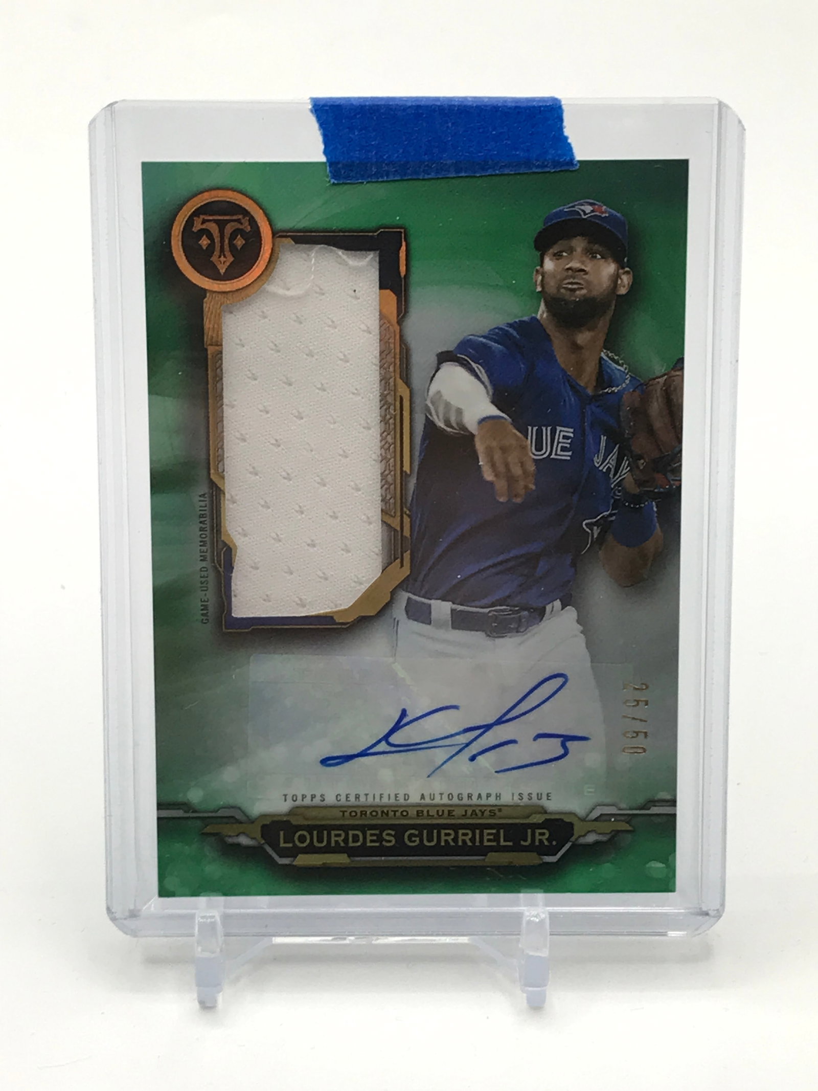 2019 TOPPS CERTIFIED AUTOGRAPH THREADS LOURDES GURRIEL JR SIGNED PATCH TRADING CARD 25/50: Prices are in Canadian dollars