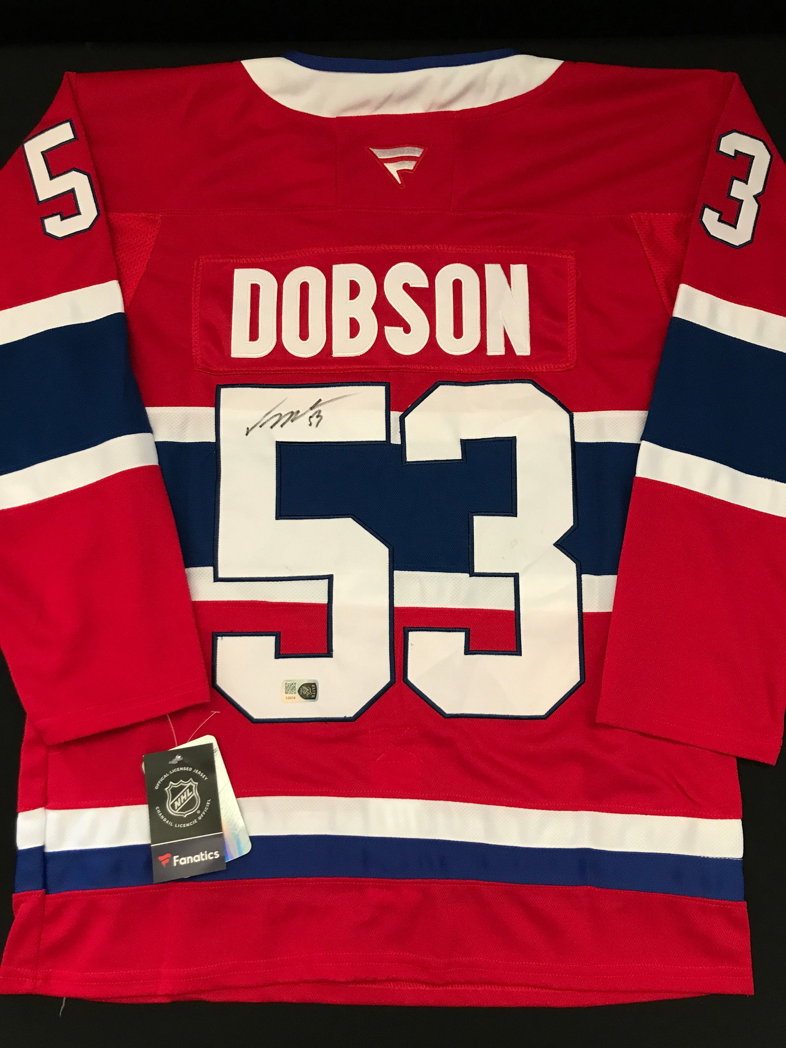 NOAH DOBSON SIGNED MONTREAL CANADIENS CUSTOM JERSEY - ELITE SPORTS COA: Prices are in Canadian dollars