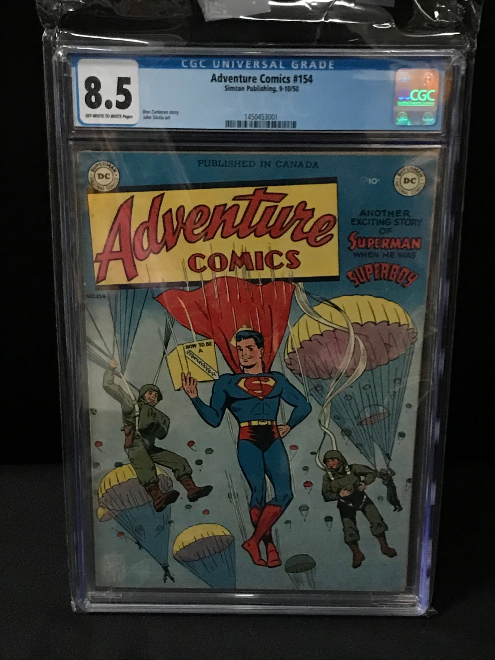 ADVENTURE COMICS #154 SLIMCOE PUBLISHING - CGC GRADE 8.5 (1 of 1)