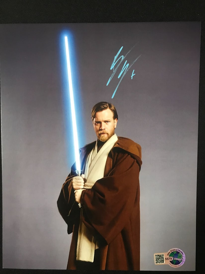 EWAN MCGREGOR SIGNED STAR WARS OB-WAN KENOBI 8X10 - WWOC COA: Prices are in Canadian dollars