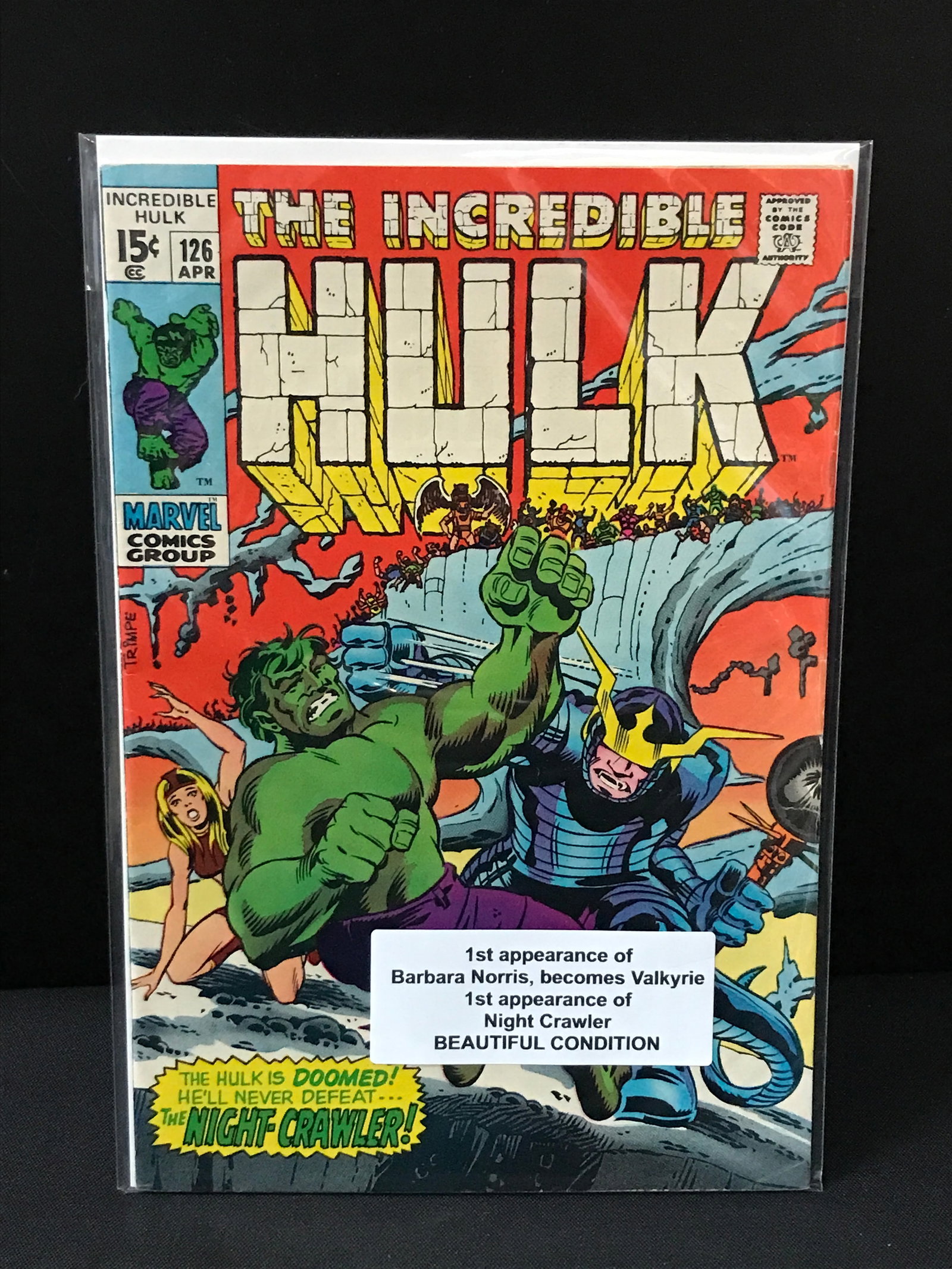 MARVEL COMICS NO.126 THE INCREDIBLE HULK (1 of 1)