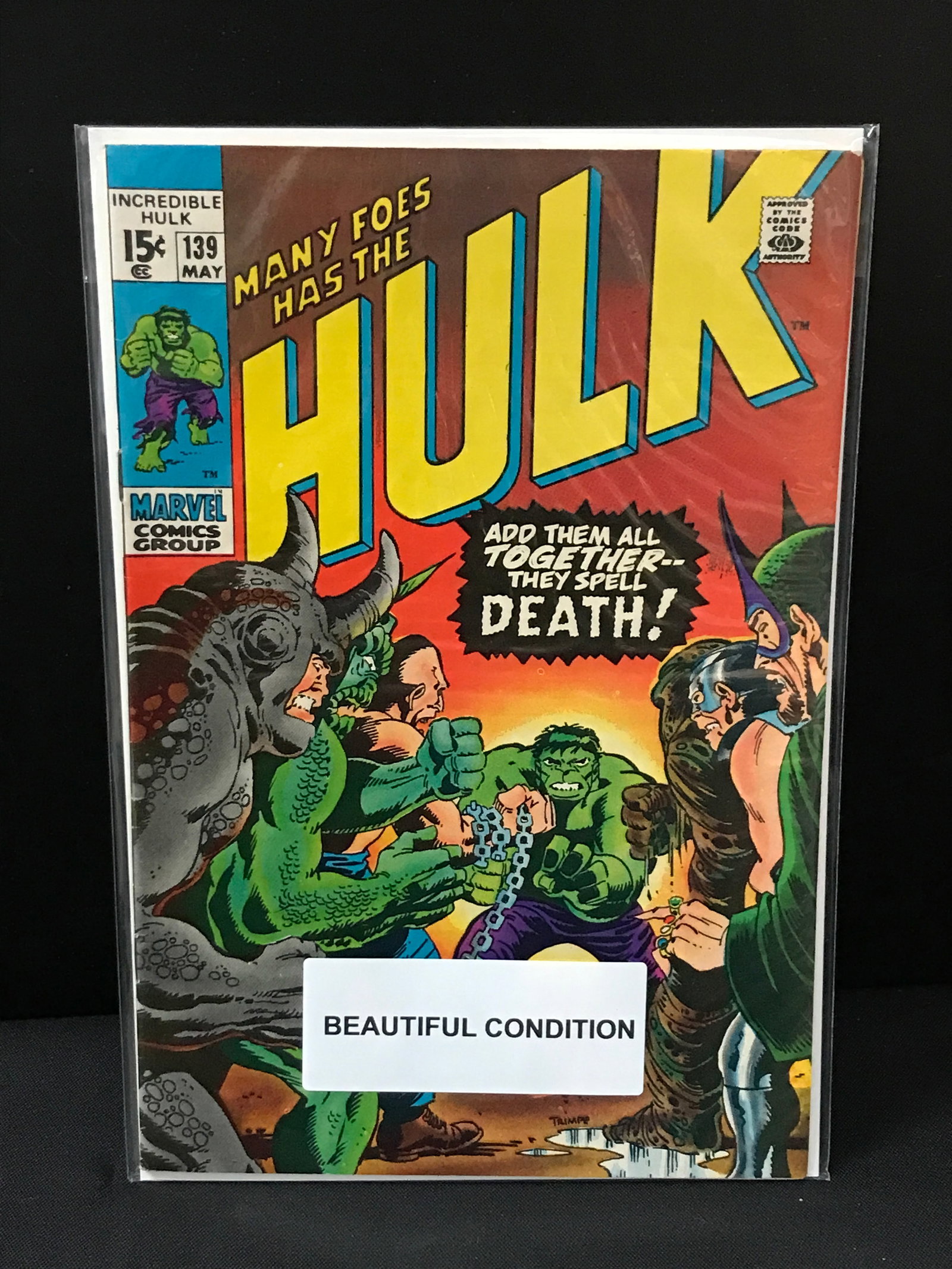 MARVEL COMICS NO.139 THE INCREDIBLE HULK (1 of 1)
