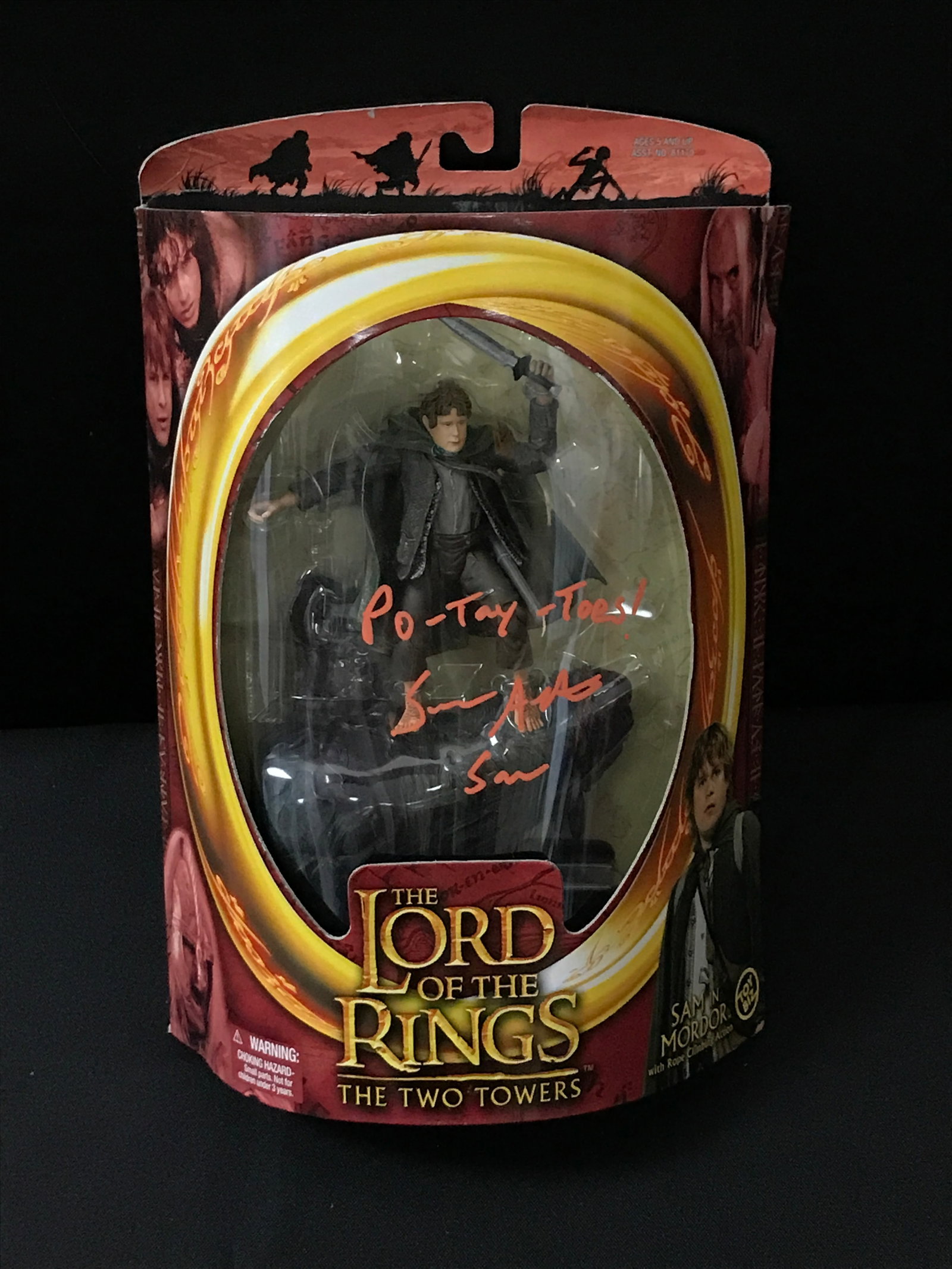 SEAN ASTIN SIGNED AND INSCRIBED LORD OF THE RINGS ACTION FIGURE (JSA AND WWOC COA): Prices are in Canadian dollars