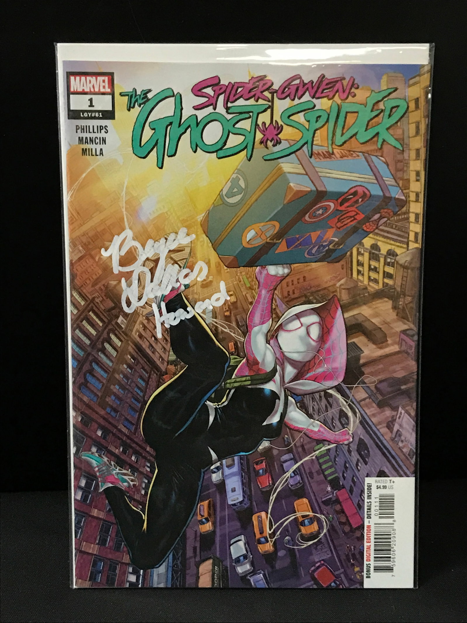 BRYCE DALLAS HOWARD SIGNED MARVEL COMICS SPIDER-GWEN NO.1 (WWOC COA): Prices are in Canadian dollars